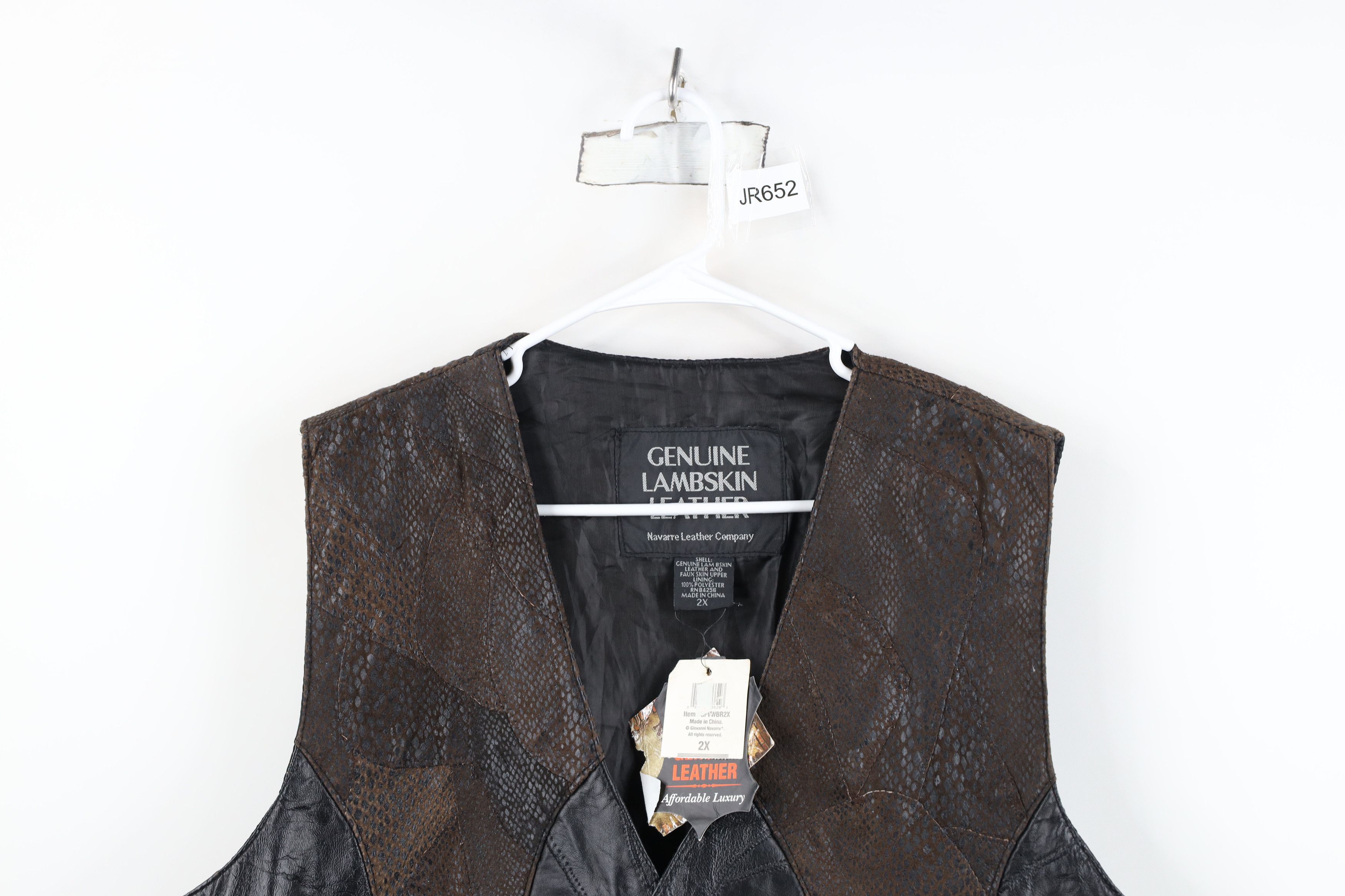 Vintage Deadstock Vintage 90s Streetwear Leather Vest Jacket Size XXL / US 16-18 / IT 52-54 - 2 Thumbnail
