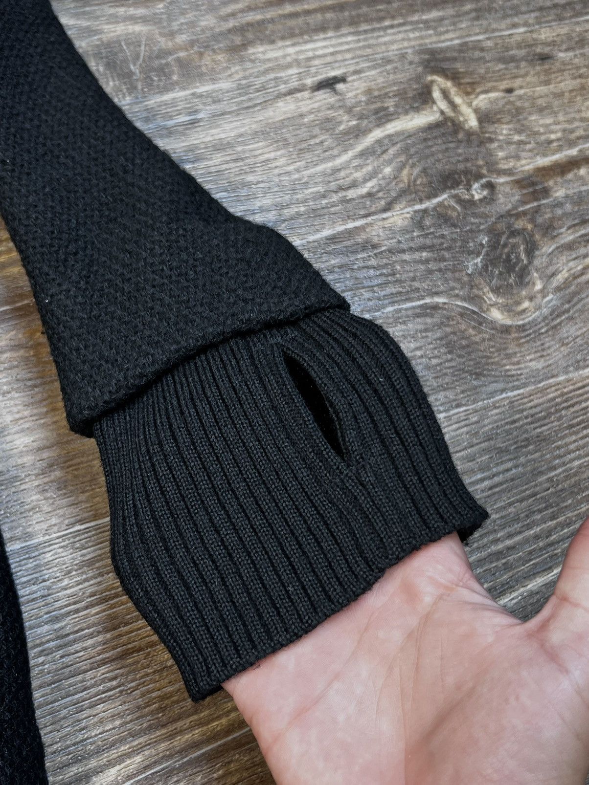 Japanese Brand × MASAHIROMARUYAMA × Vintage Masahiko Maruyama Rib Knit Black Wool Jacket Size 1 Size M / US 6-8 / IT 42-44 - 7 Thumbnail