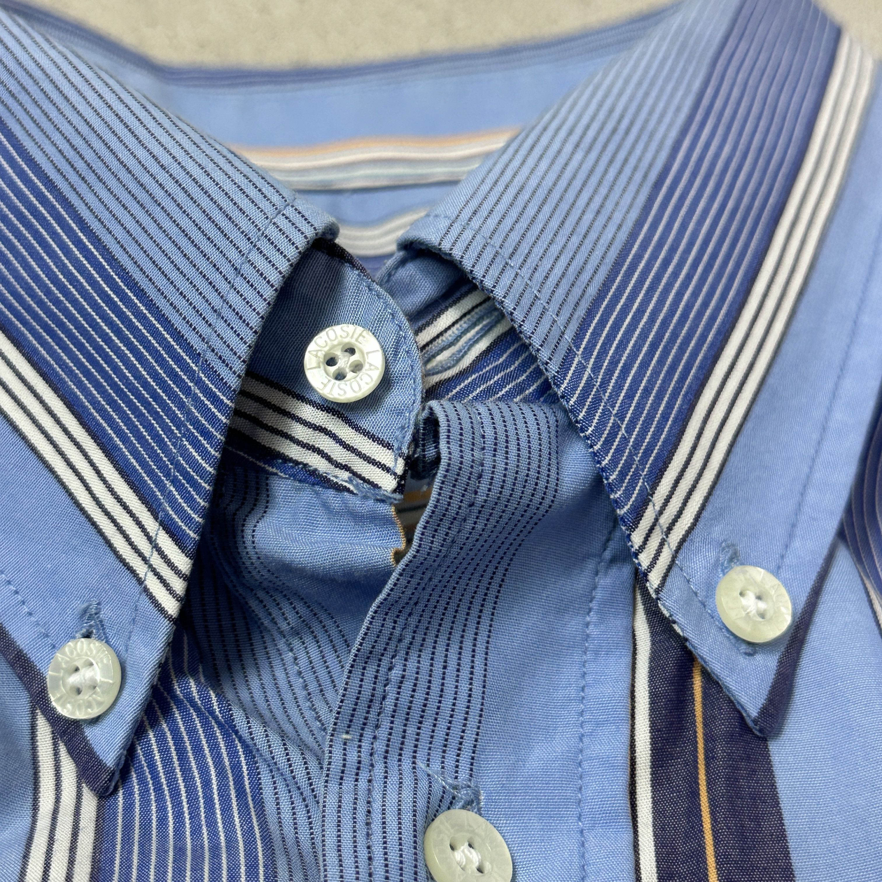 Lacoste Vintage Striped Preppy Button Up Lacoste Shirt 00s Size US XL / EU 56 / 4 - 4 Thumbnail