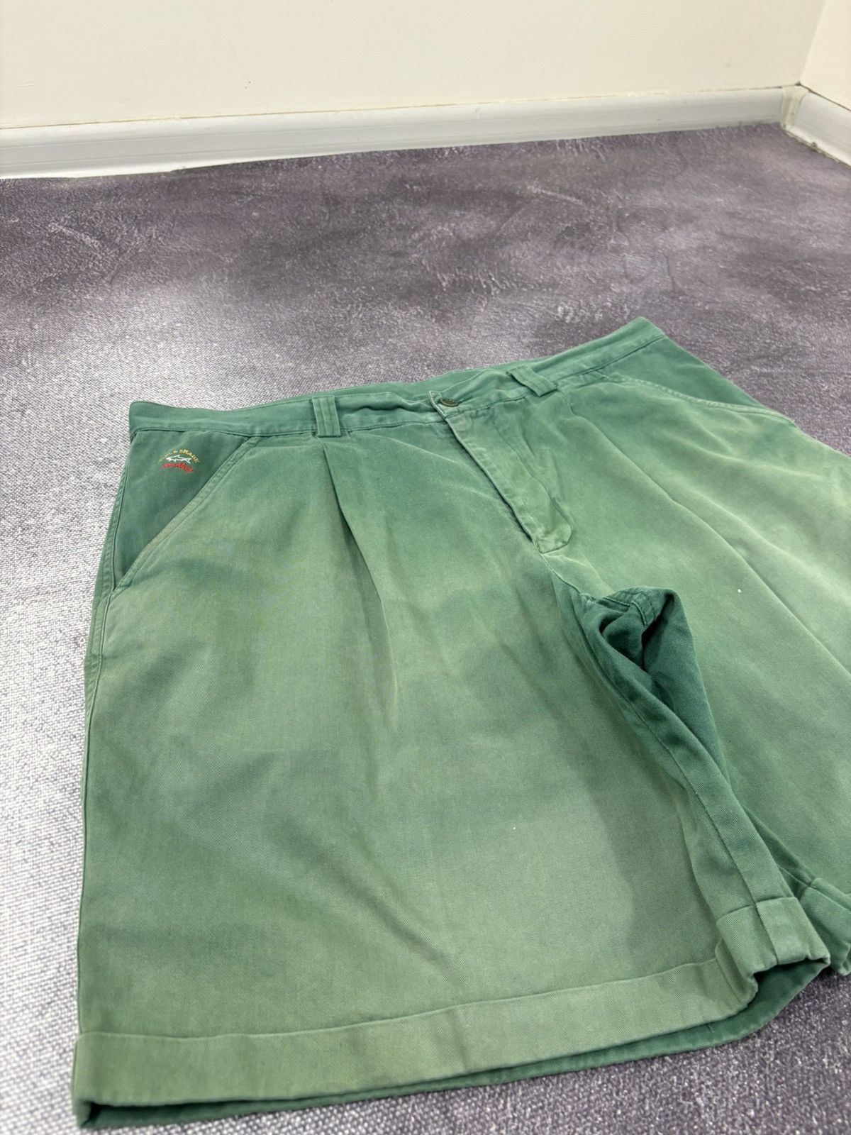 Paul & Shark Vintage Paul & Shark Yachting Men’s Faded Green Shorts Size US 40 / EU 56 - 6 Thumbnail