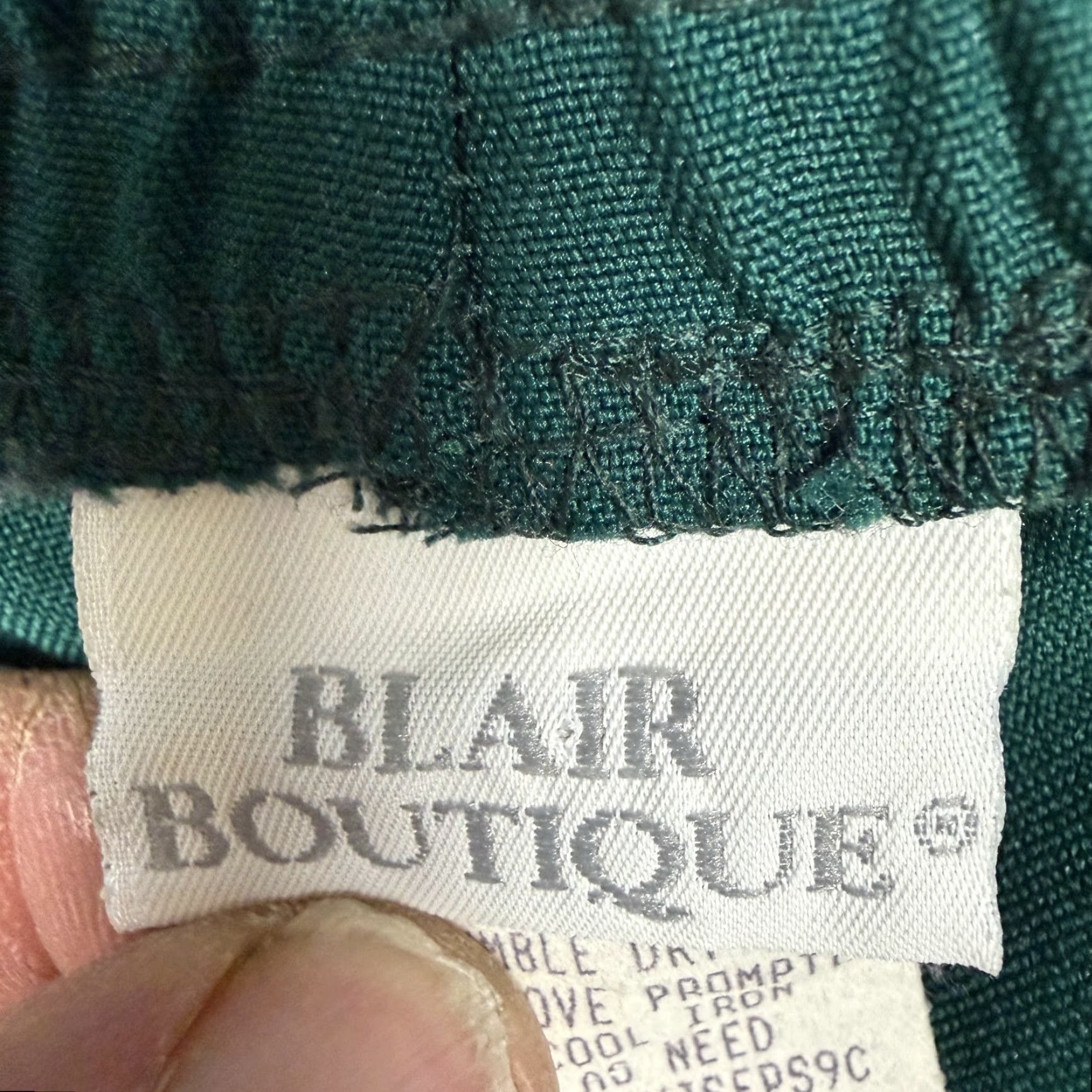 Blair VINTAGE Blair Boutique Skirt 14 Green Elastic Waist Midi Pencil Womens 90s USA Made) Size 36" / US 14 / IT 50 - 4 Thumbnail