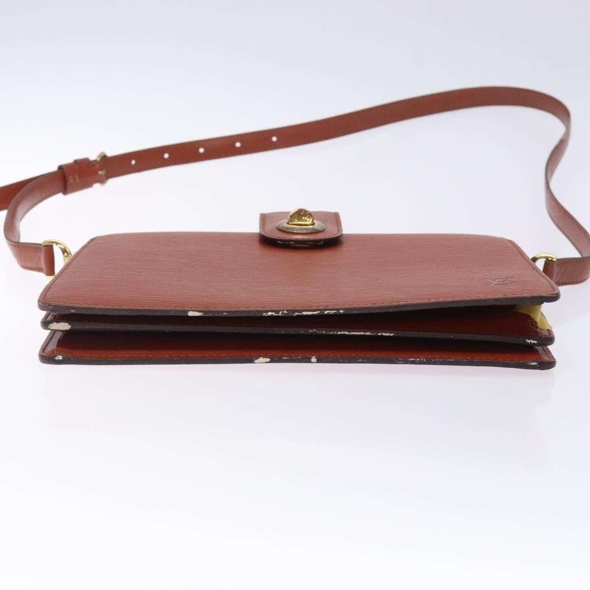 Louis Vuitton LOUIS VUITTON Epi Capuchin Shoulder Bag Brown M52343 Size ONE SIZE - 9 Thumbnail