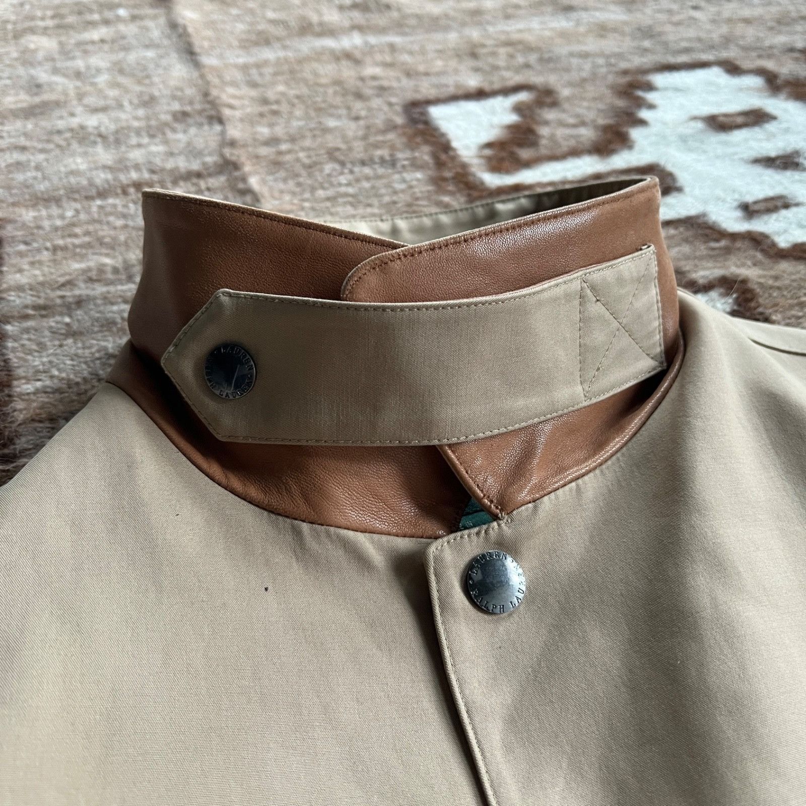 Lauren Ralph Lauren Lauren Ralph Lauren Tan Cotton Canvas Jacket 9582AC Size M / US 6-8 / IT 42-44 - 7 Thumbnail