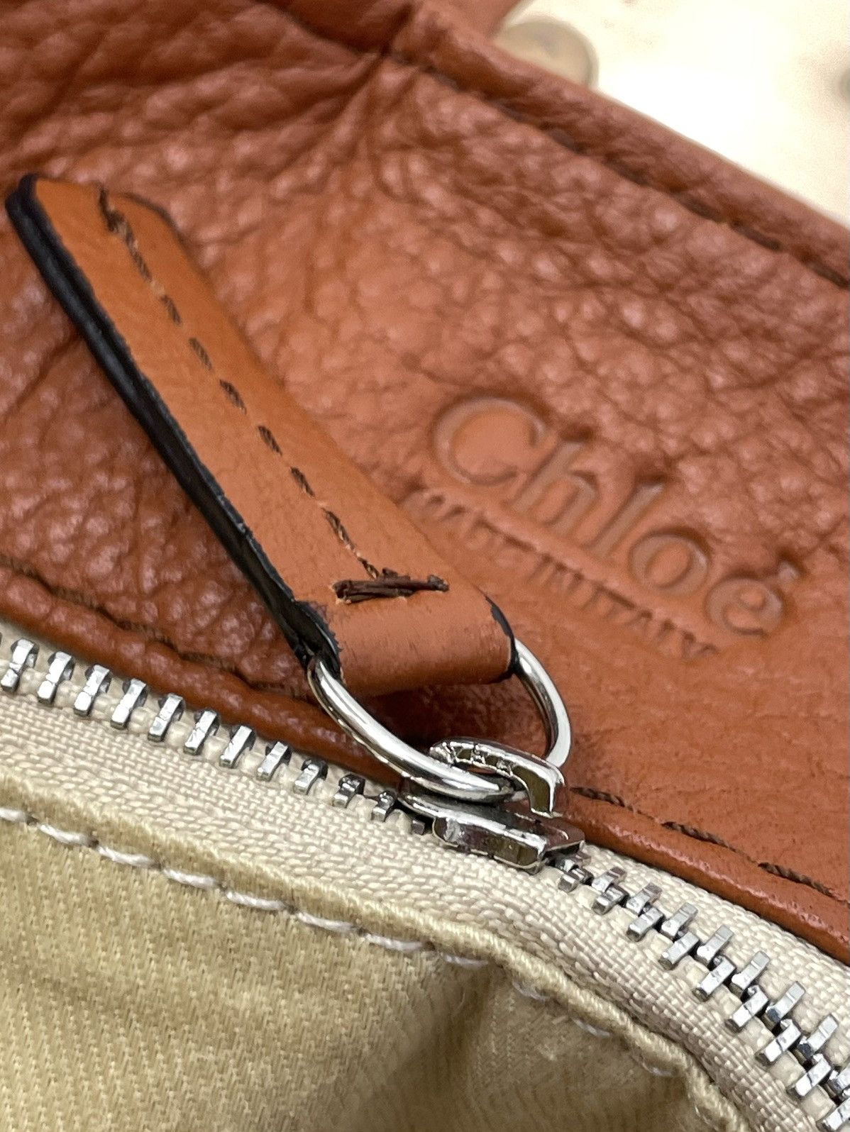 Chloe Chloé Paddington Medium Satchel Bag – Tan Pebbled Leather Size ONE SIZE - 12 Thumbnail