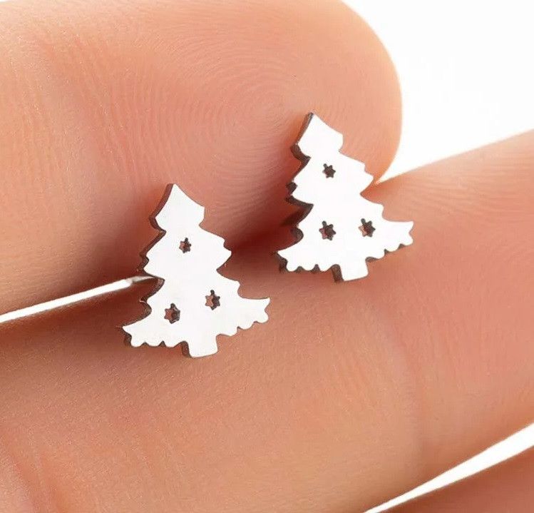 Jewelry Christmas Tree Stud Earrings Charm Earring Gift Size ONE SIZE - 1 Preview