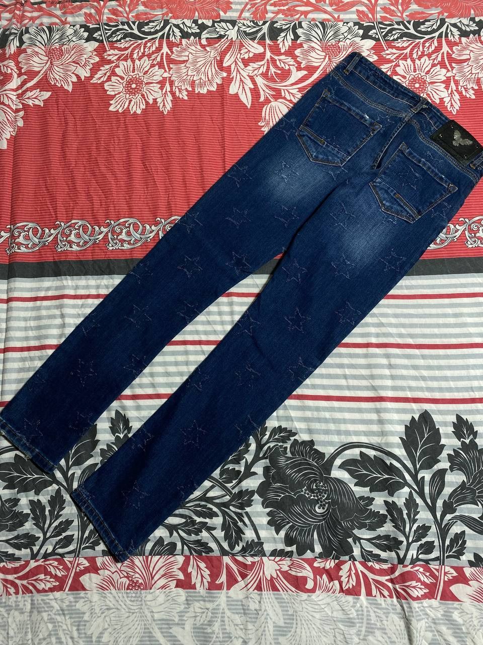 Japanese Brand Crazy Crash Dirty Baggy Faded Jean Japan Avant Garde Style Size US 30 / EU 46 - 13 Thumbnail