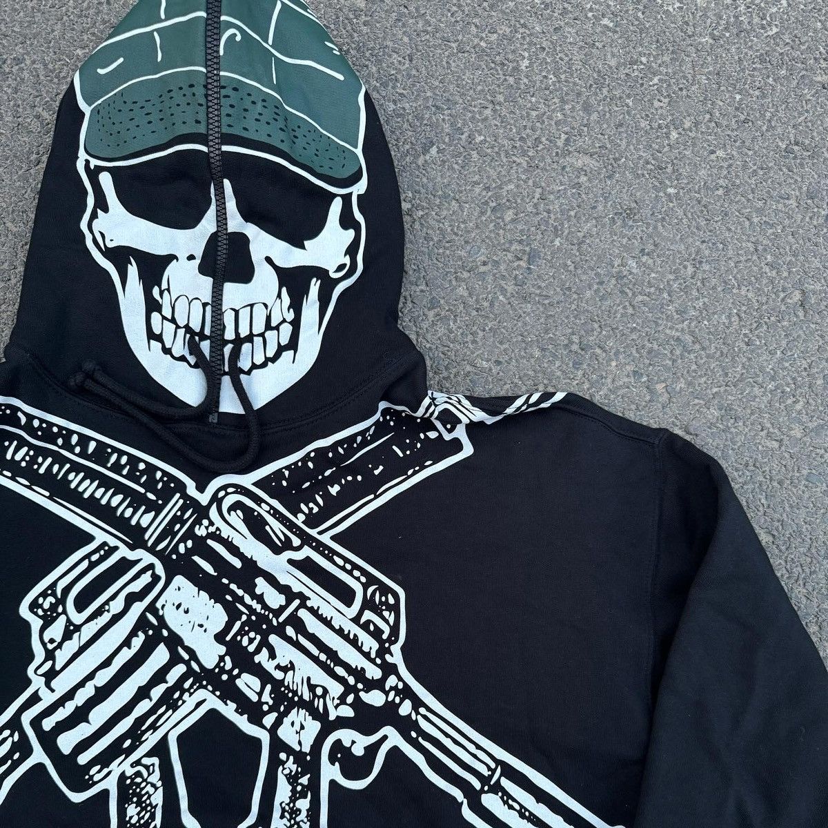Vetements Vetements SS19 Marine Skull Soldier Gimp Hoodie Sz. S Size US S / EU 44-46 / 1 - 2 Thumbnail