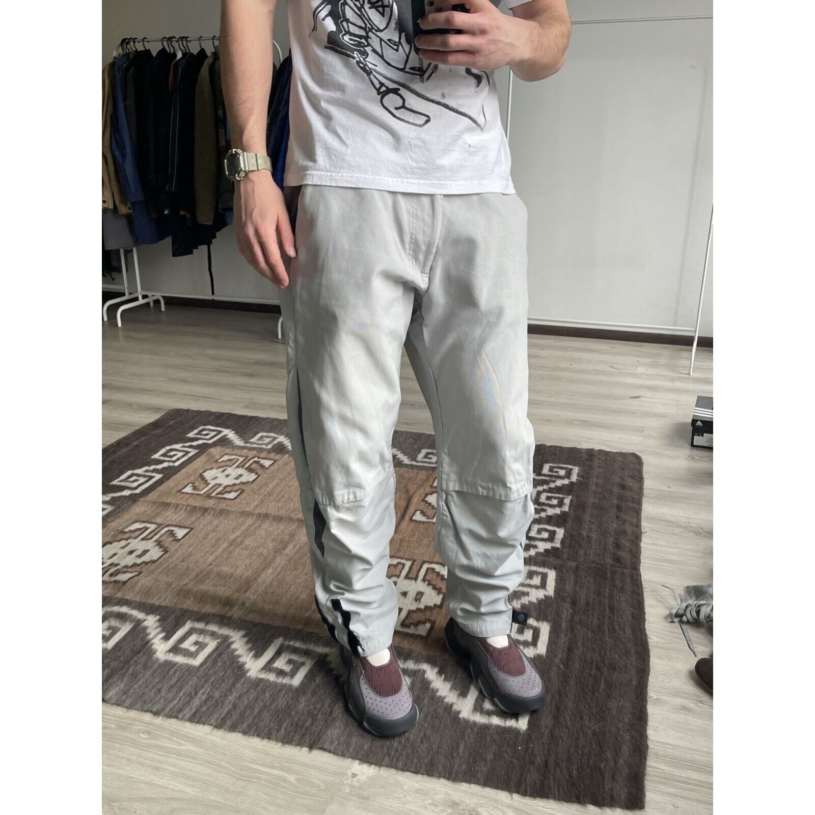 Nike Nike Vintage Gray Track Pants Size M Size US 34 / EU 50 - 2 Thumbnail