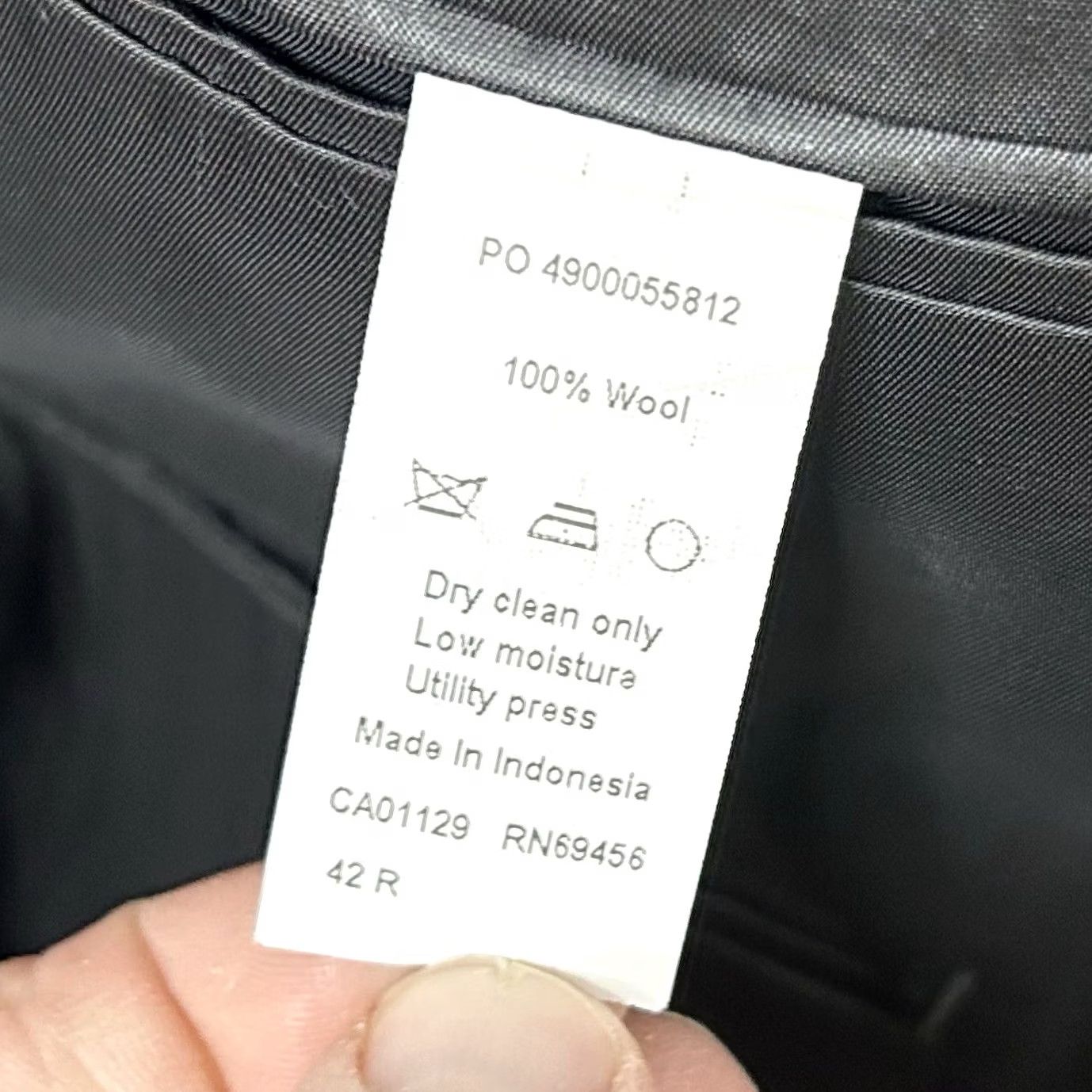 Calvin Klein Calvin Klein Sport Coat 42R Wool Charcoal Black Two Button Double Vented Mens Jacket Coat Regular Fit ANSI Size US XS / EU 42 / 0 - 4 Thumbnail