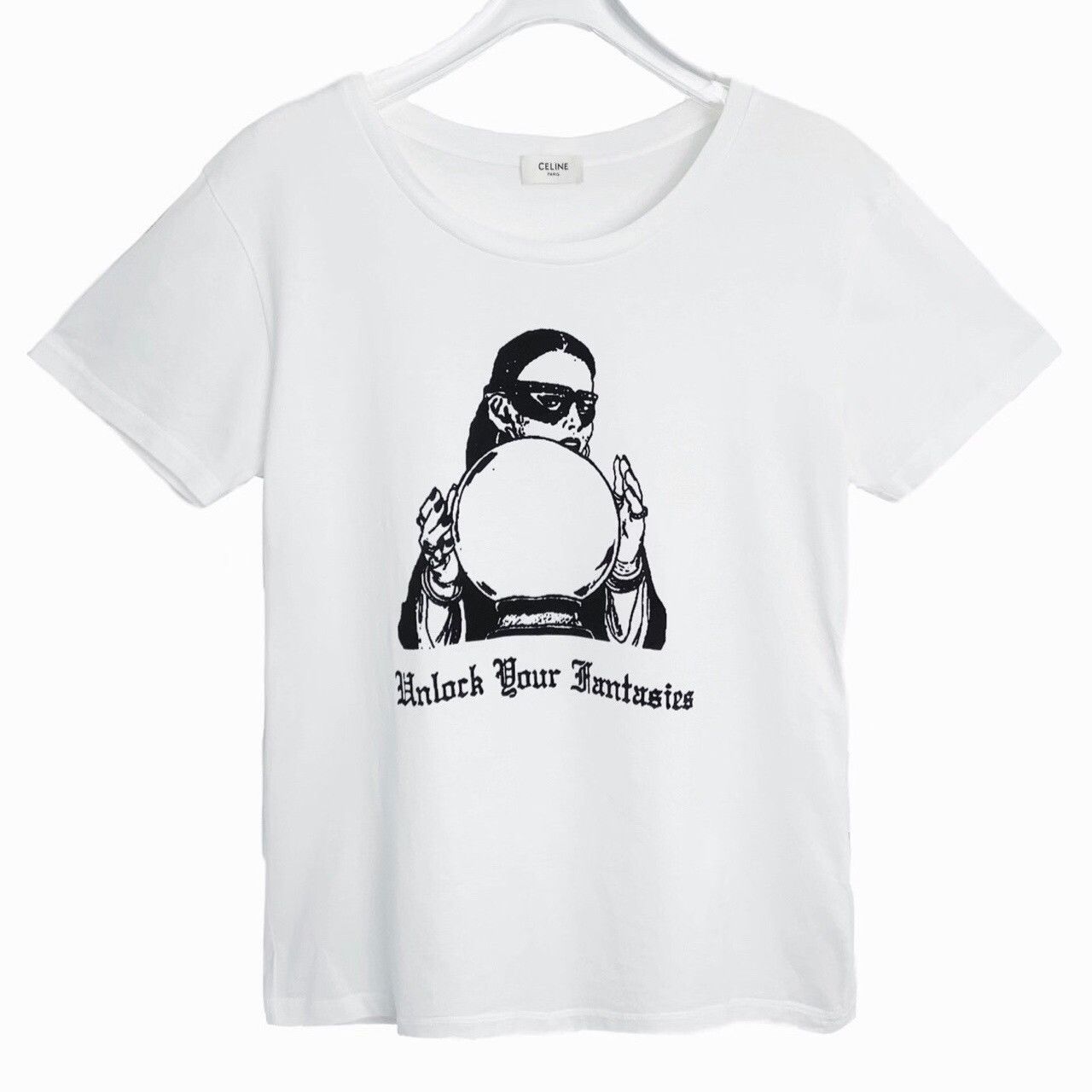 Celine Celine Cotton Printed White T-Shirt M Women Size M / US 6-8 / IT 42-44 - 1 Thumbnail