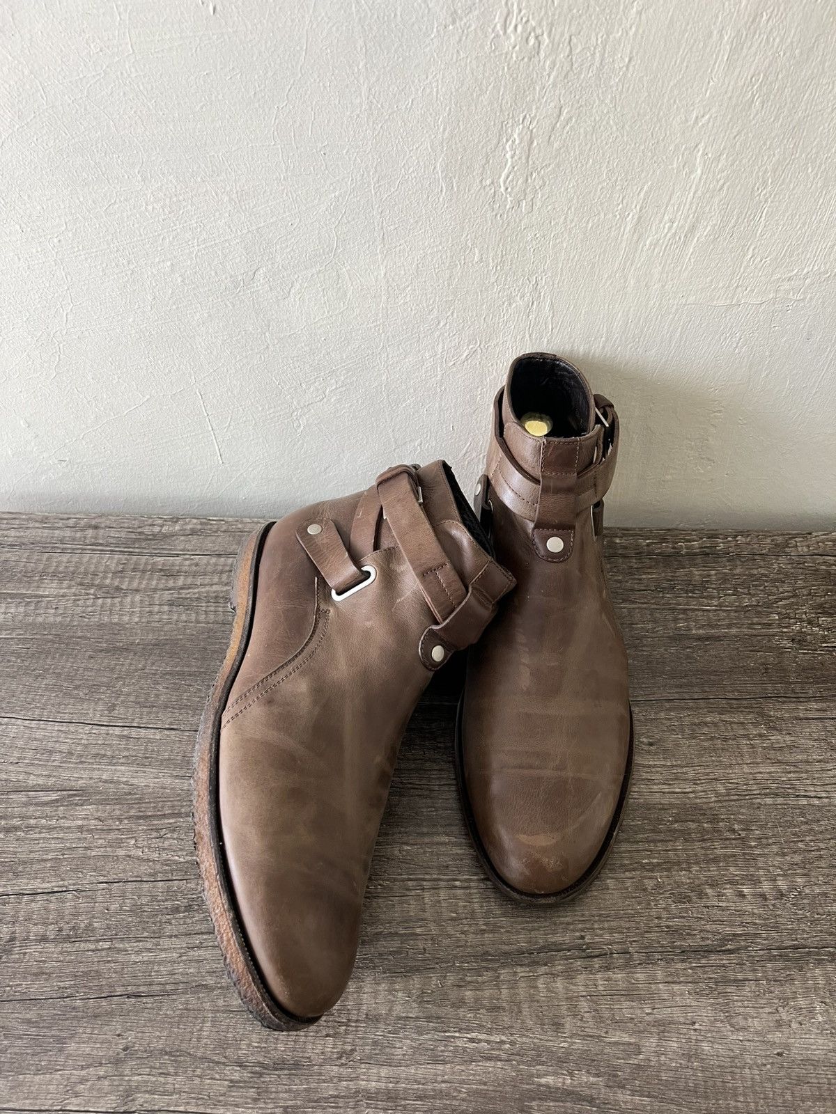 Dior DIOR HOMME BY KVA 2010 BUCKLE CREPE SOLE BOOTS HEDI SLIMANE Size US 9.5 / EU 42-43 - 9 Thumbnail