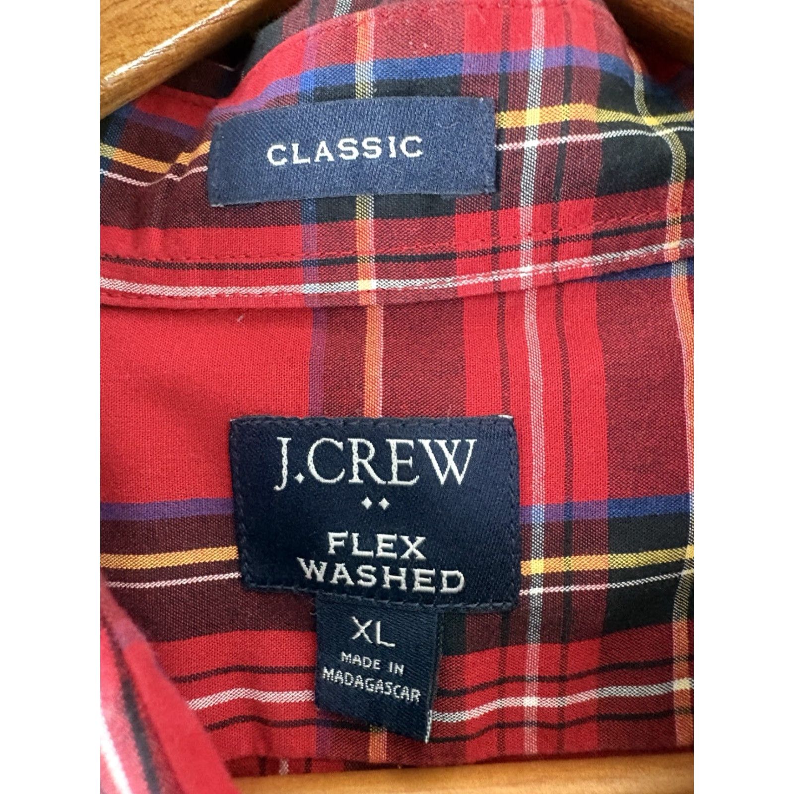 J.Crew J.CREW Button-Up Shirt Men XL Plaid Multi Color One Pocket Button-Down Crew Flex Washed Cotton Spandex Size US XL / EU 56 / 4 - 7 Thumbnail