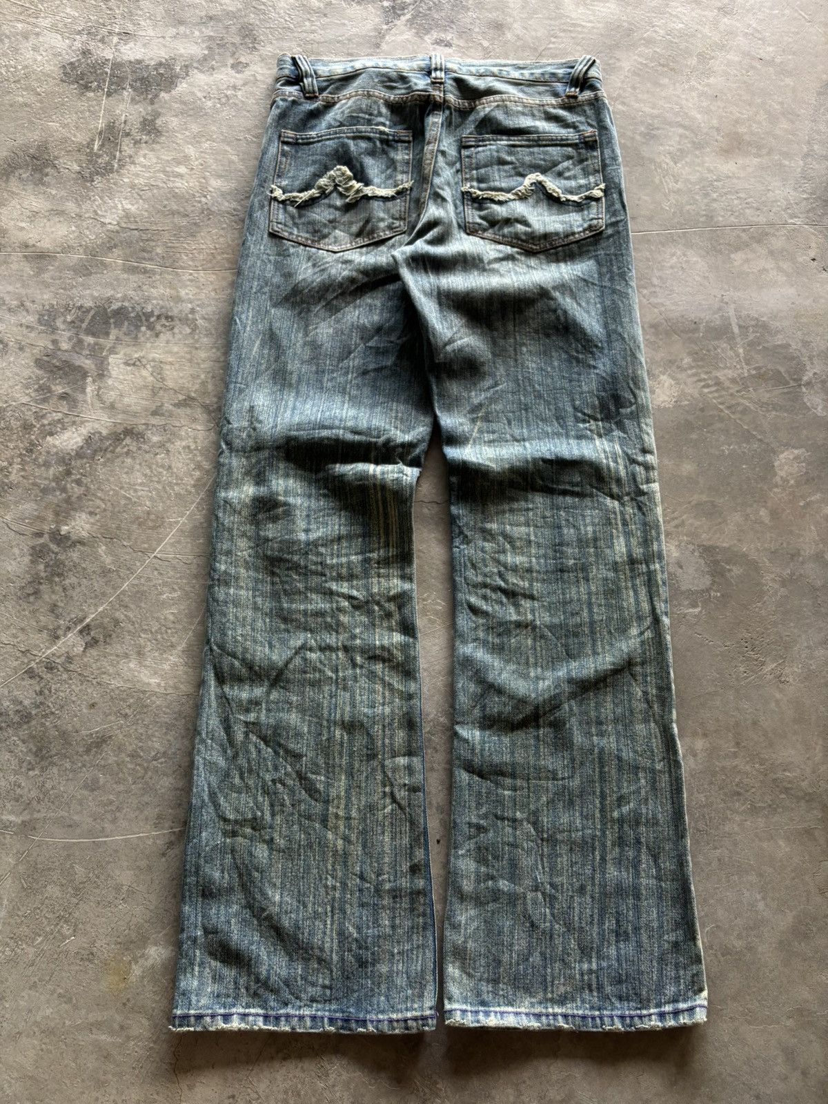 If Six Was Nine NYLAUS flare distressed rusty wash punk grunge japanese Size US 32 / EU 48 - 15 Thumbnail