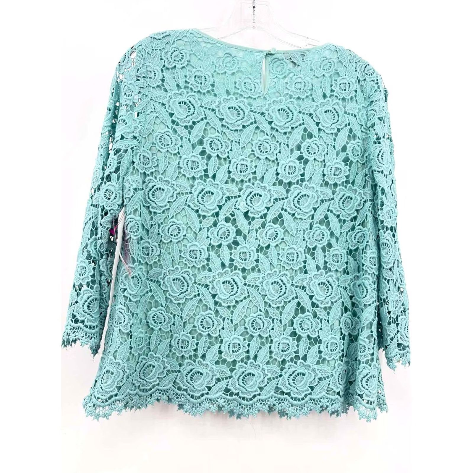 Talbots Talbots Blue Blouse Lace Size 8 Petite Pre-Owned Size M / US 6-8 / IT 42-44 - 2 Thumbnail