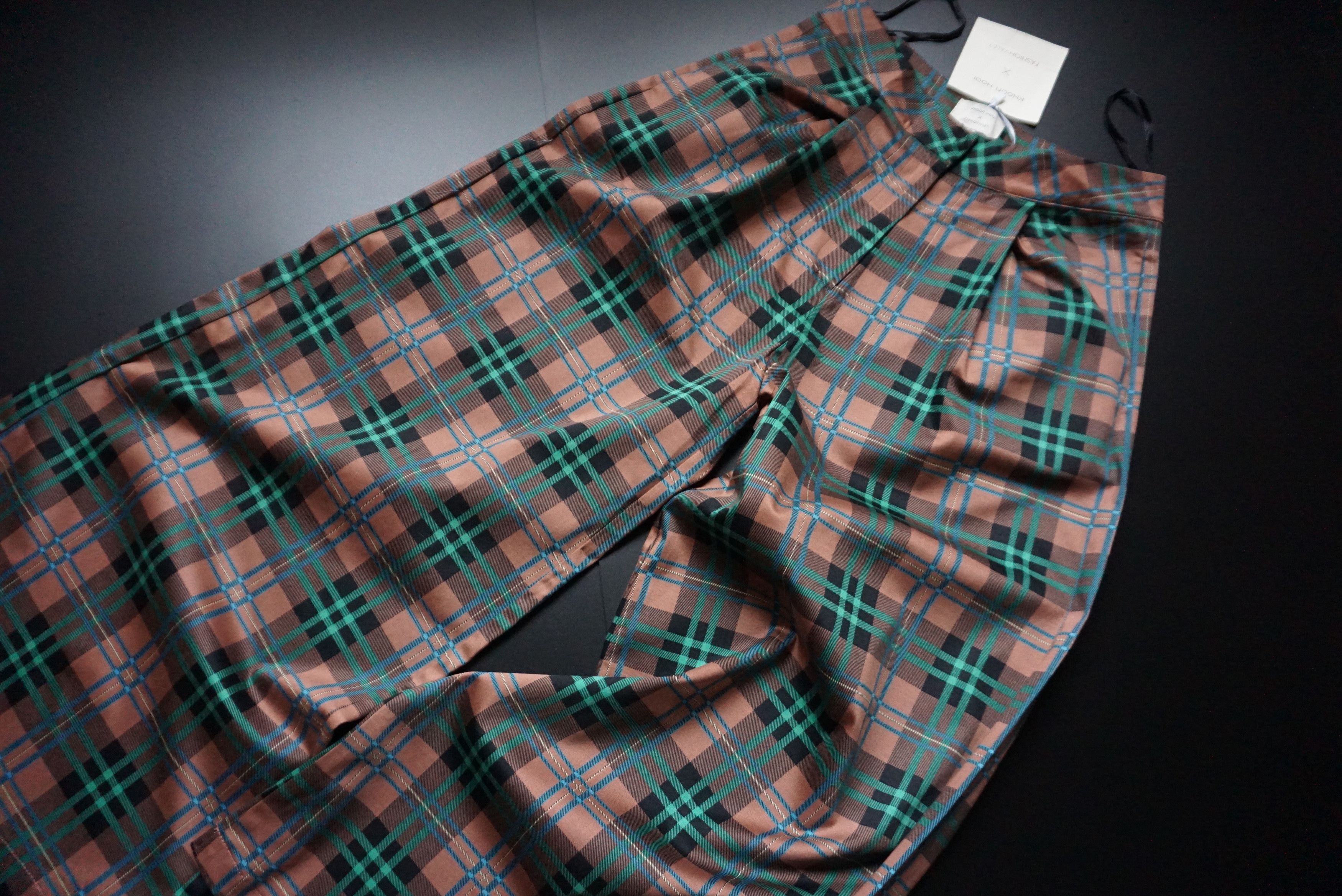 Designer KHOON HOOI UK 8 36 S checked trousers palazzo pants Size 27" / US 4 / IT 40 - 24 Thumbnail