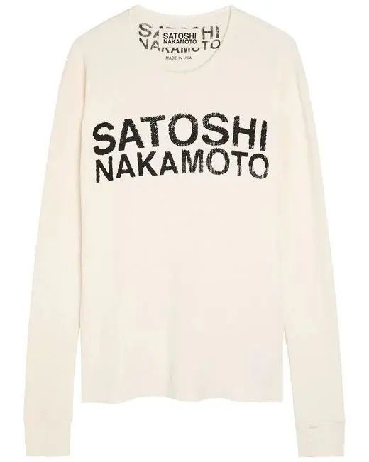 Satoshi Logo Thermal White