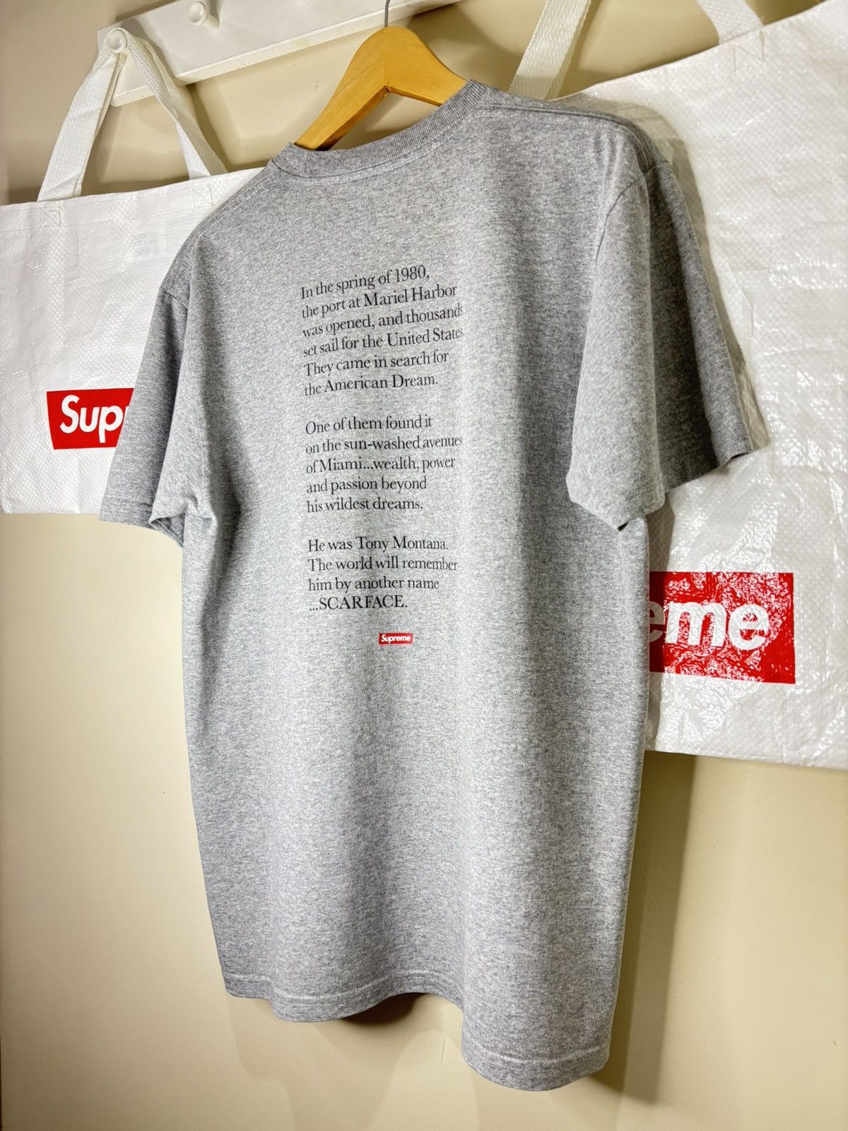 Supreme Supreme Scarface Split Tee Grey FW17 Size US M / EU 48-50 / 2 - 2 Thumbnail