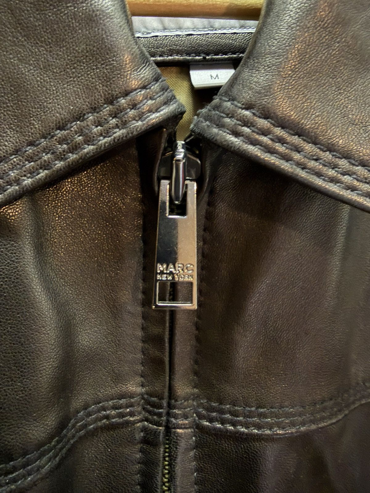 Andrew Marc Marc New York Leather Bomber Jacket Andrew Marc, Size Medium Size US M / EU 48-50 / 2 - 3 Thumbnail