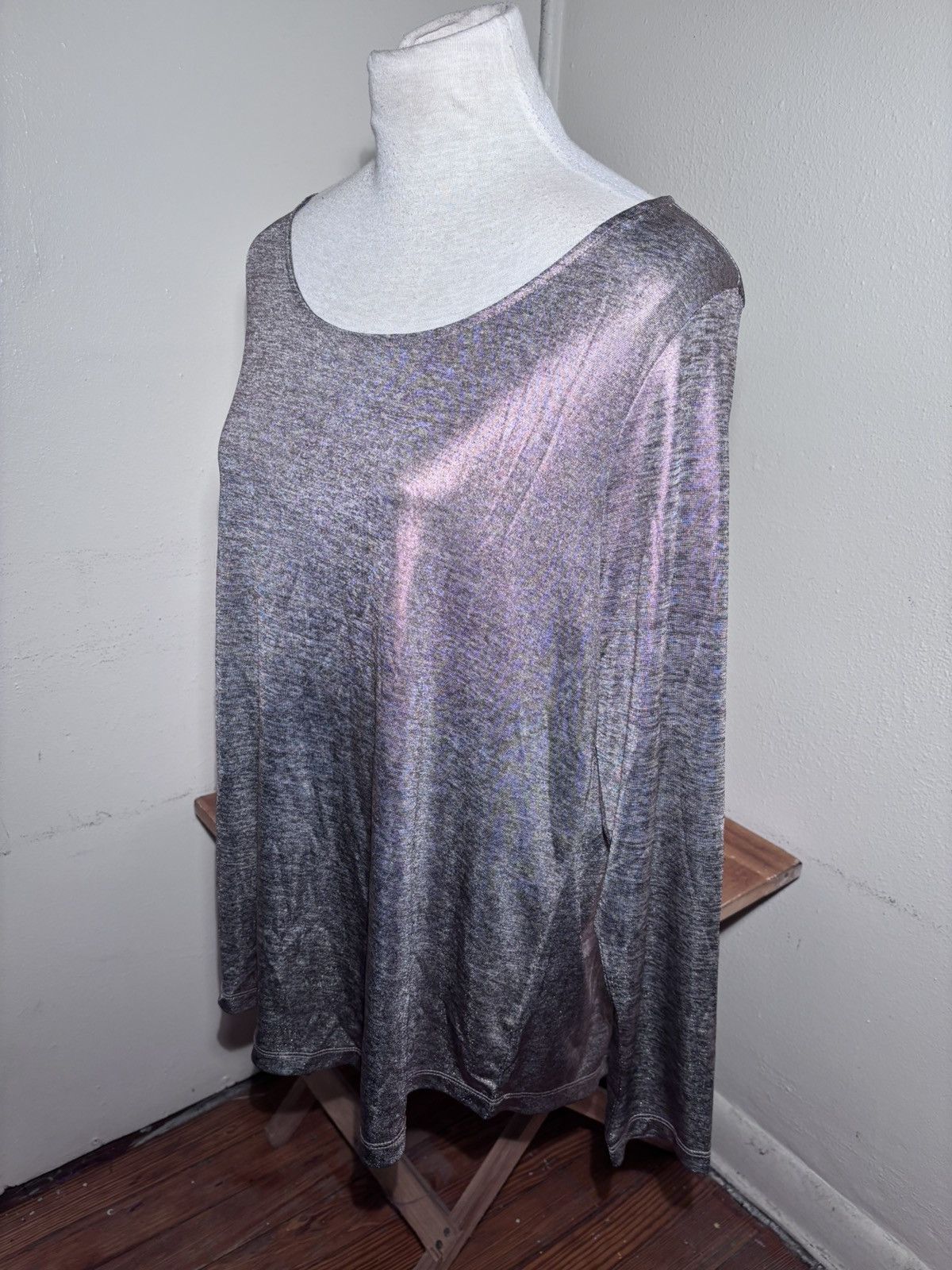 Other G by Giuliana Metallic Gold Top Size XL / US 12-14 / IT 48-50 - 2 Thumbnail
