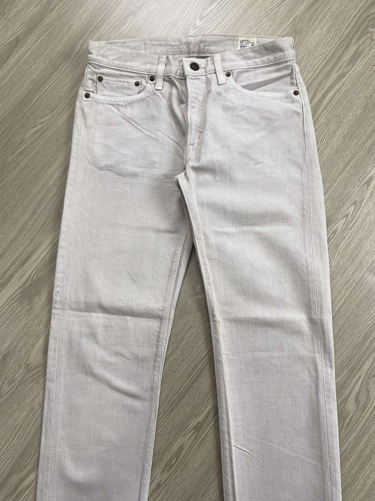 Evan Kinori × Orslow Vintage Orslow Japan Broken White Straight Jeans Size US 29 - 4 Thumbnail