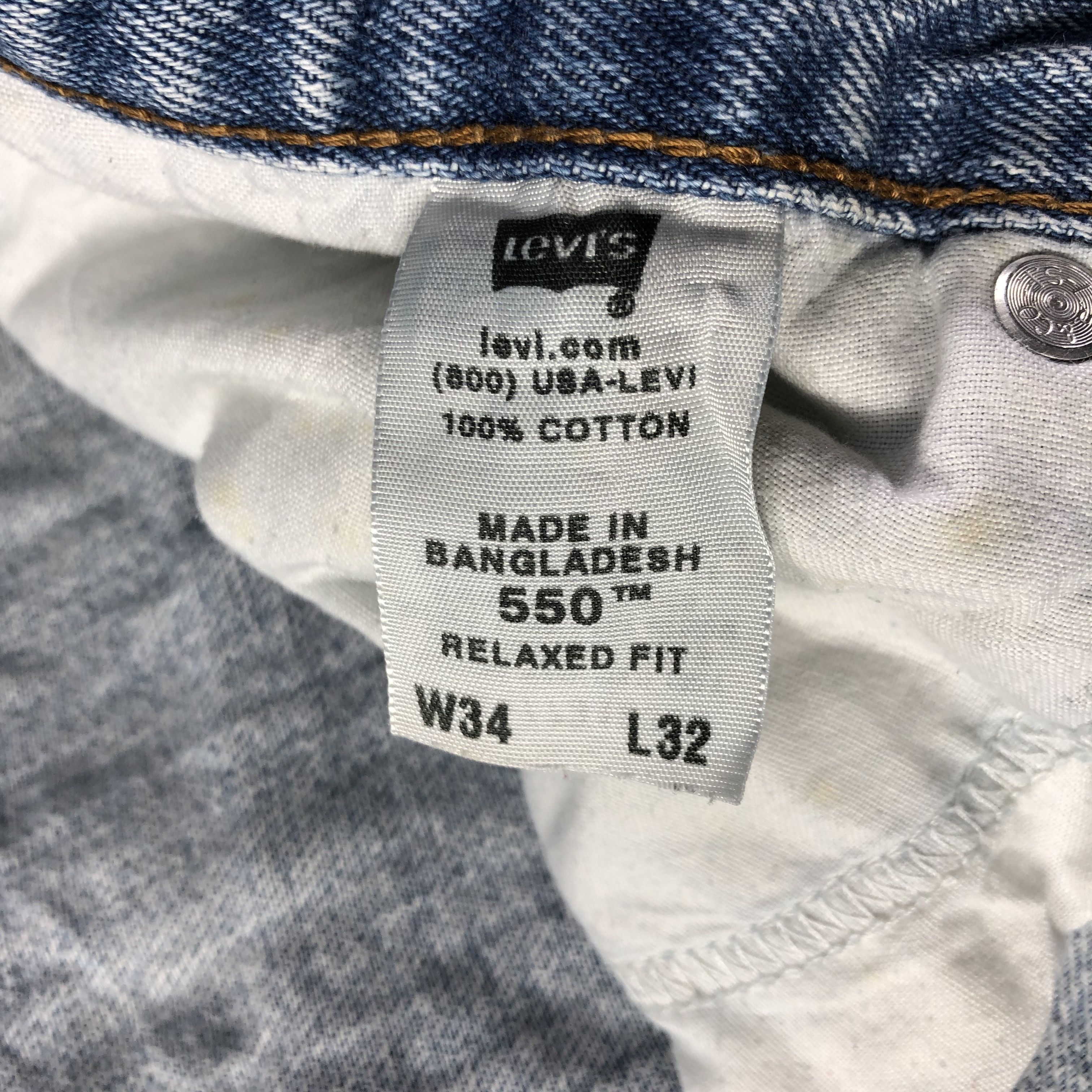 Levi's Vintage Light Wash Levis 550 Jeans-J3248 Size US 34 / EU 50 - 12 Thumbnail