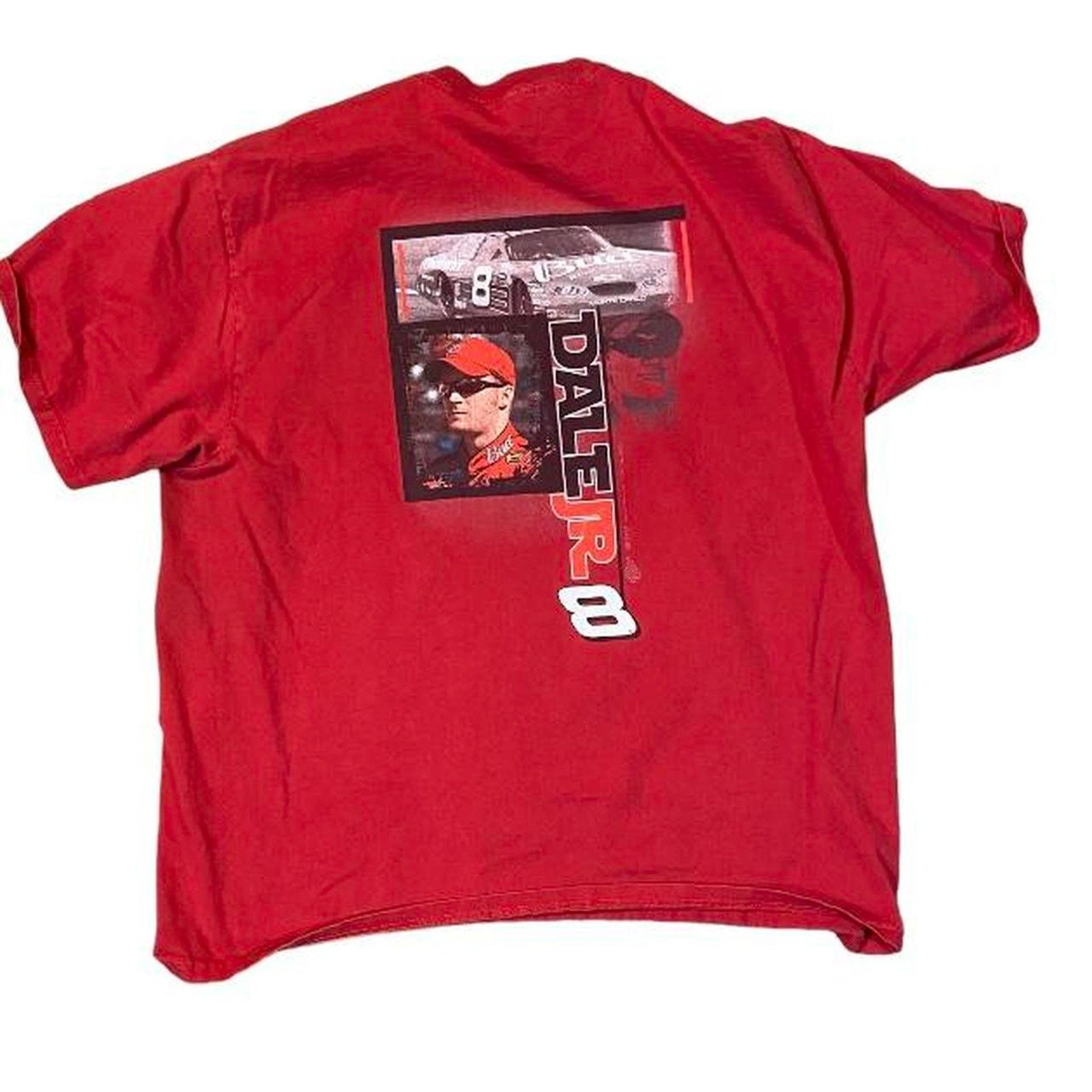 Chase Authentics 2000s dale jr red tee Size US XL / EU 56 / 4 - 1 Thumbnail