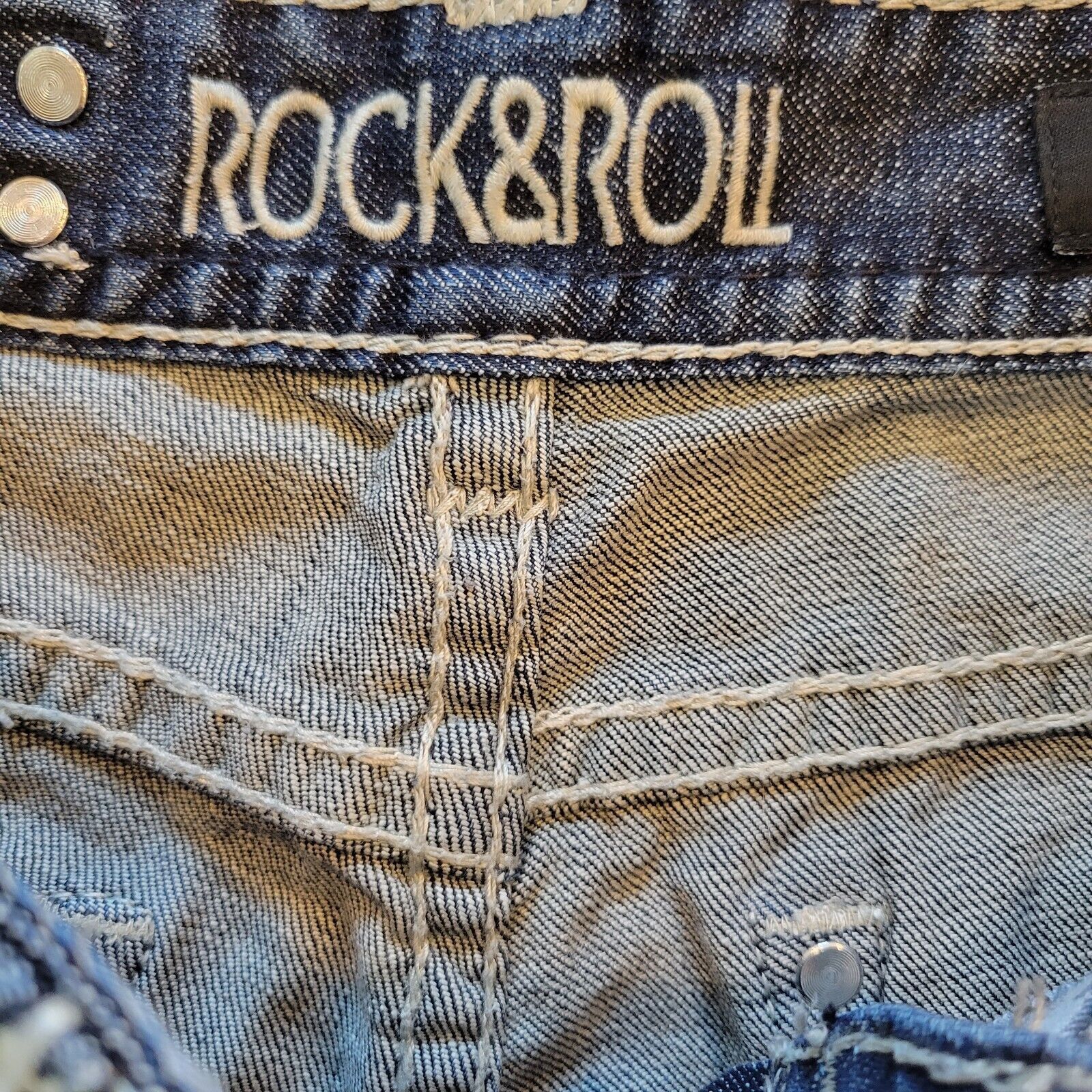 Vintage Rock & Roll Jeans Womens 26 x 34 Original Low Rise Size 26" / US 2 / IT 38 - 14 Thumbnail