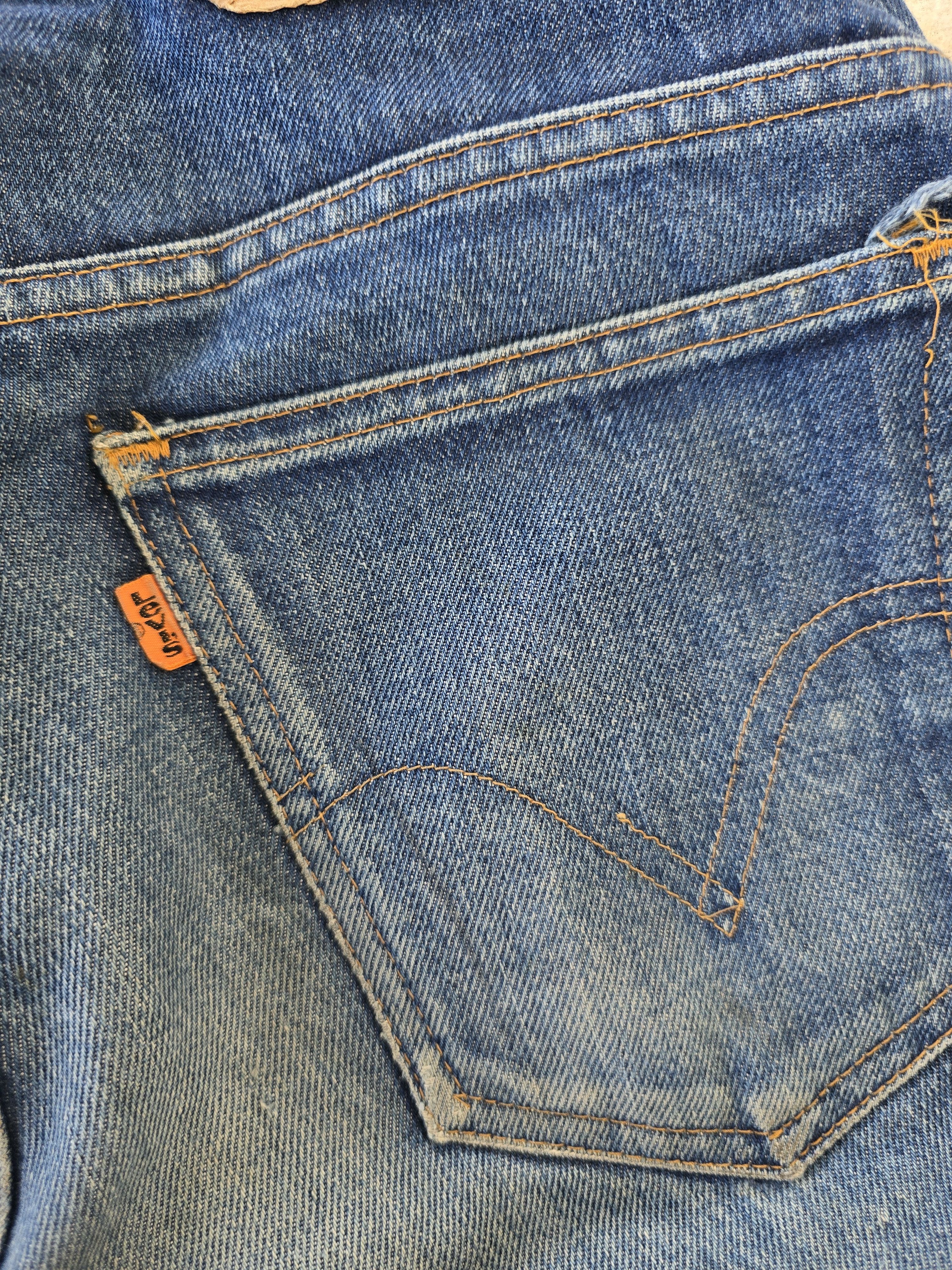 Levi's Vintage 70s Levis Orange Tab Bell Bottom Denim Size US 28 / EU 44 - 8 Thumbnail