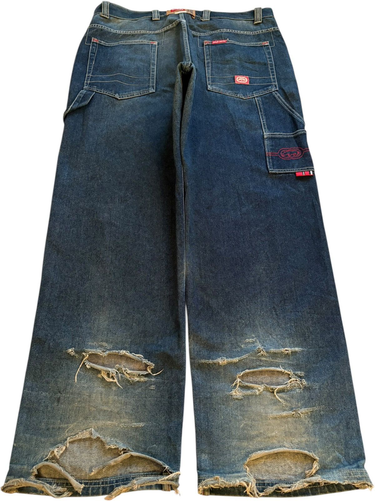 Ecko Unltd. Vintage Ecko Carpenter Mud Wash Ripped Baggy Wide Jean Size US 40 / EU 56 - 2 Thumbnail