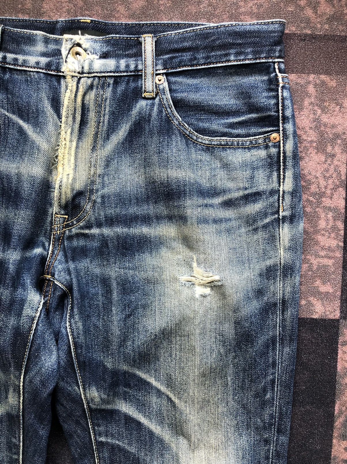 If Six Was Nine × Le Grande Bleu (L.G.B.) × Uniqlo Vintage Japanese brand uniqlo nice fade jeans lgb style Size US 34 / EU 50 - 4 Thumbnail