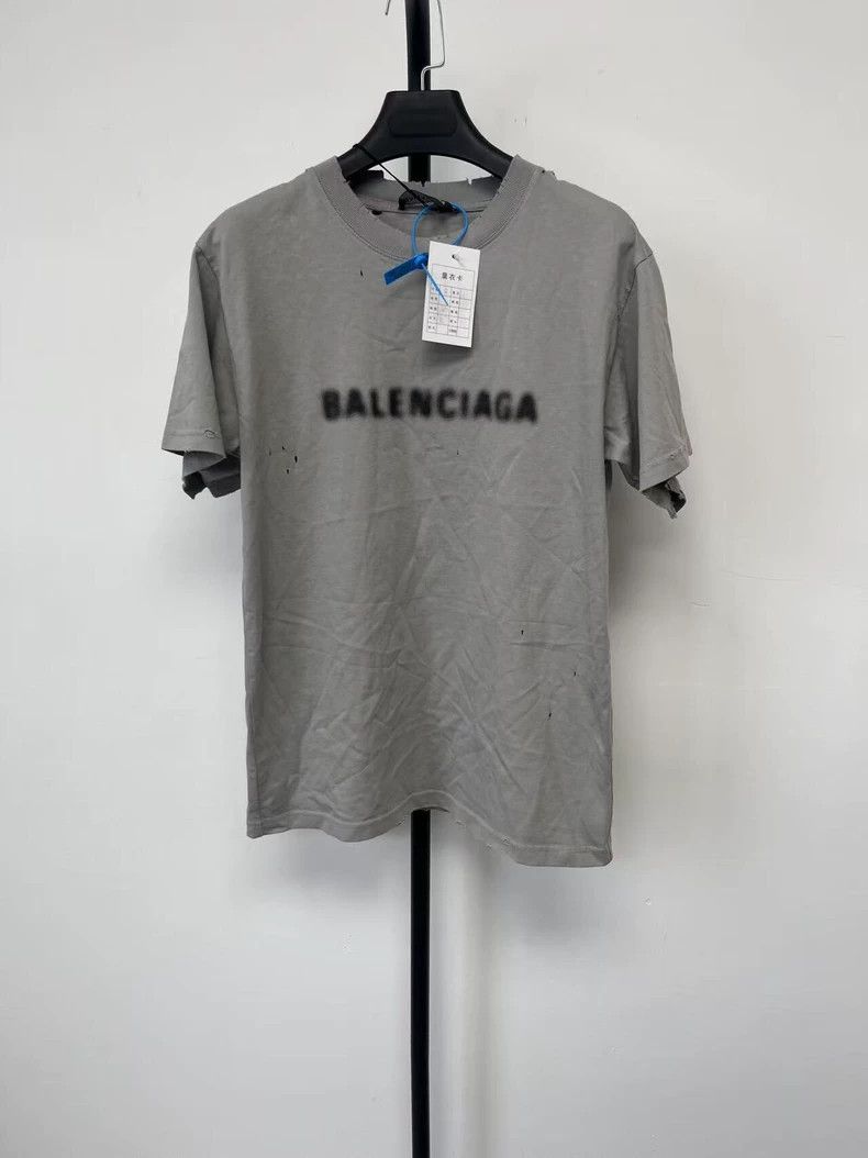 Balenciaga Balenciaga Logo Printed Ripped Vintage Jersey Classic Shor Size US S / EU 44-46 / 1 - 1 Thumbnail