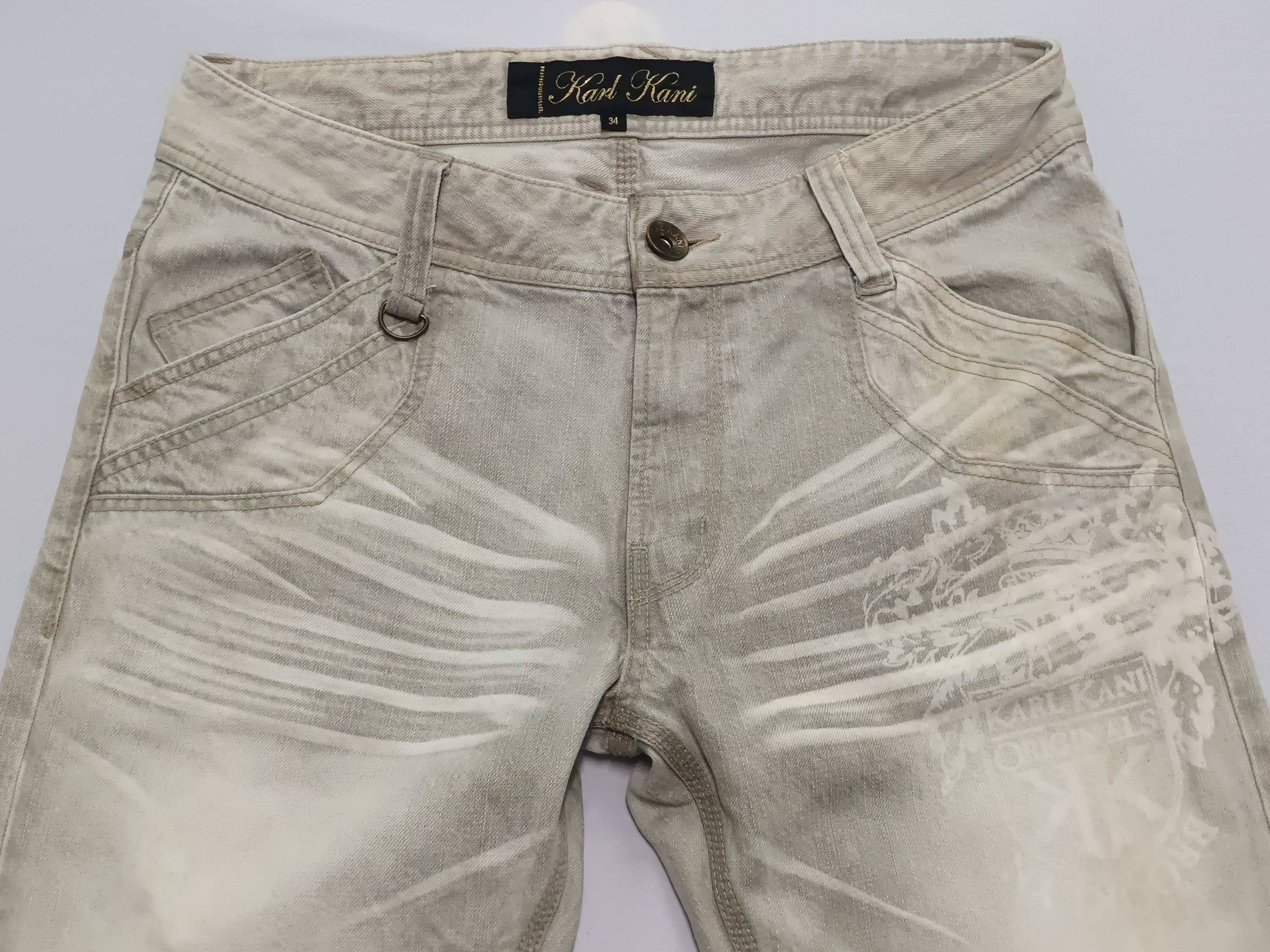 Karl Kani Karl Kani Originals Light Gray Straight Denim Size US 36 / EU 52 - 2 Thumbnail