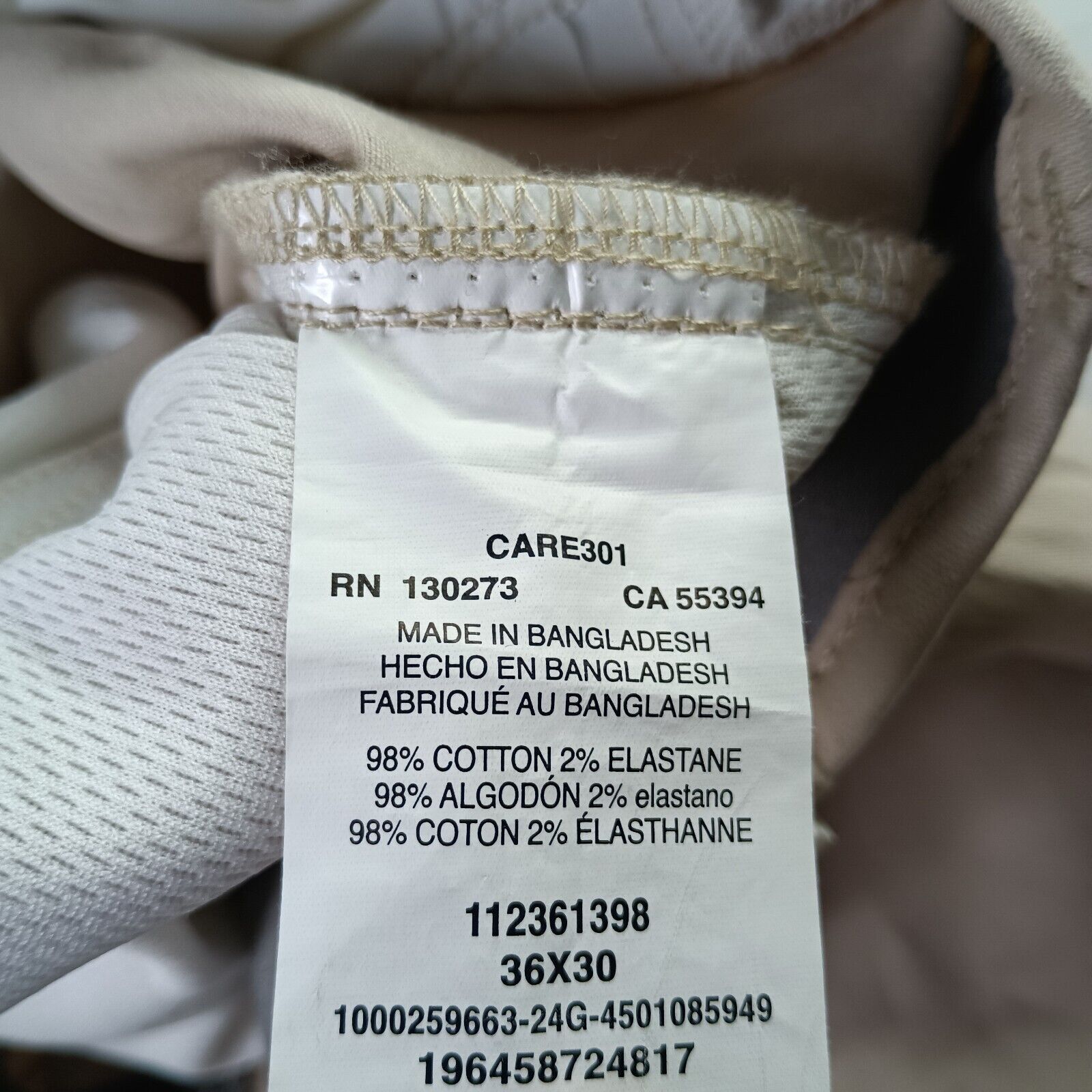 Lee Lee Flat Front Chino Motion Pants Men's 36x30 Beige Slim Fit Size US 36 / EU 52 - 6 Thumbnail