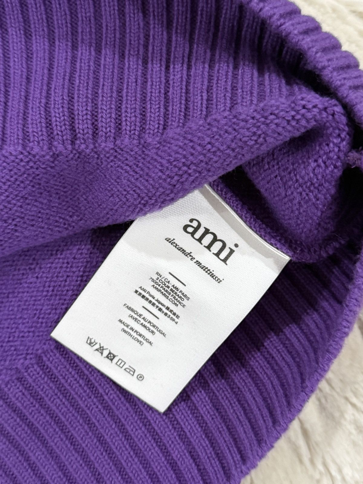 AMI Ami Coeur Purple Knit Sweater Size US M / EU 48-50 / 2 - 6 Thumbnail