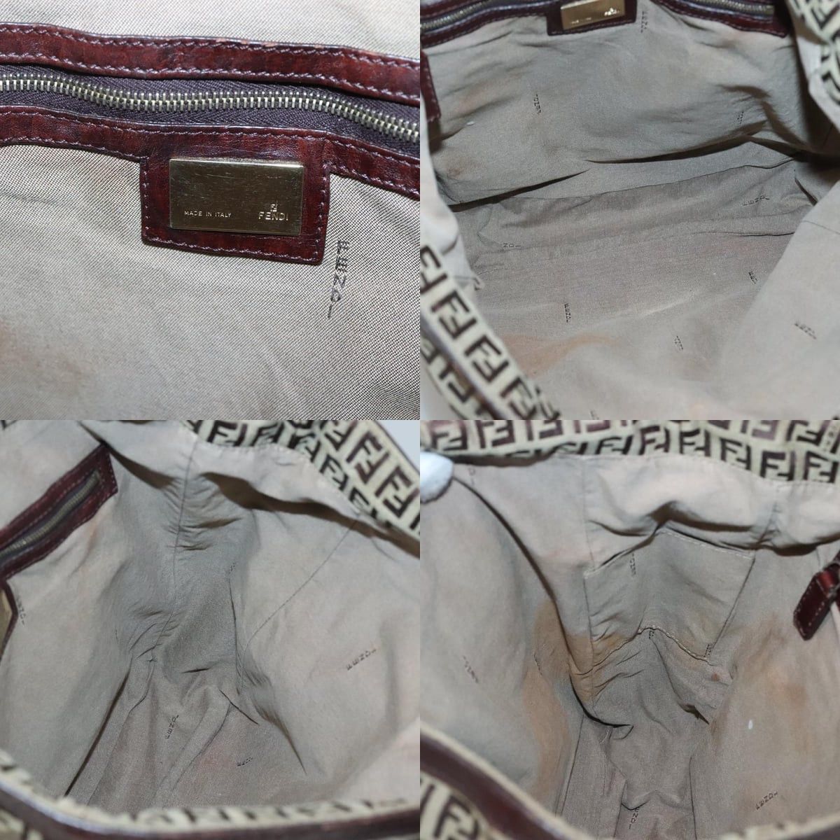 Fendi FENDI Zucchino Canvas Tote Bag Beige Gold Size ONE SIZE - 11 Thumbnail
