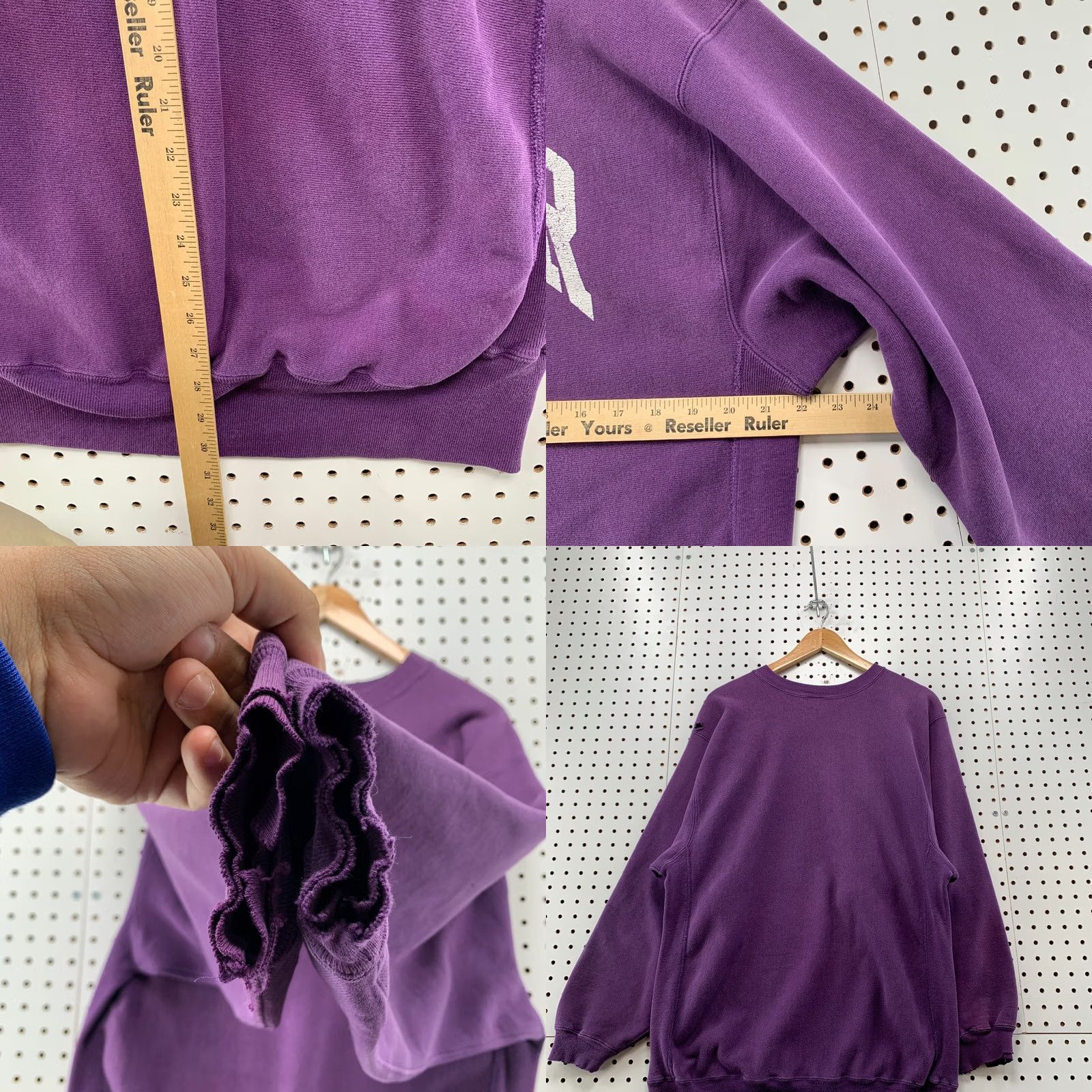Champion VINTAGE 90s Luther College Sweatshirt Mens 2XL Purple Reverse Weave USA Size US XXL / EU 58 / 5 - 9 Thumbnail