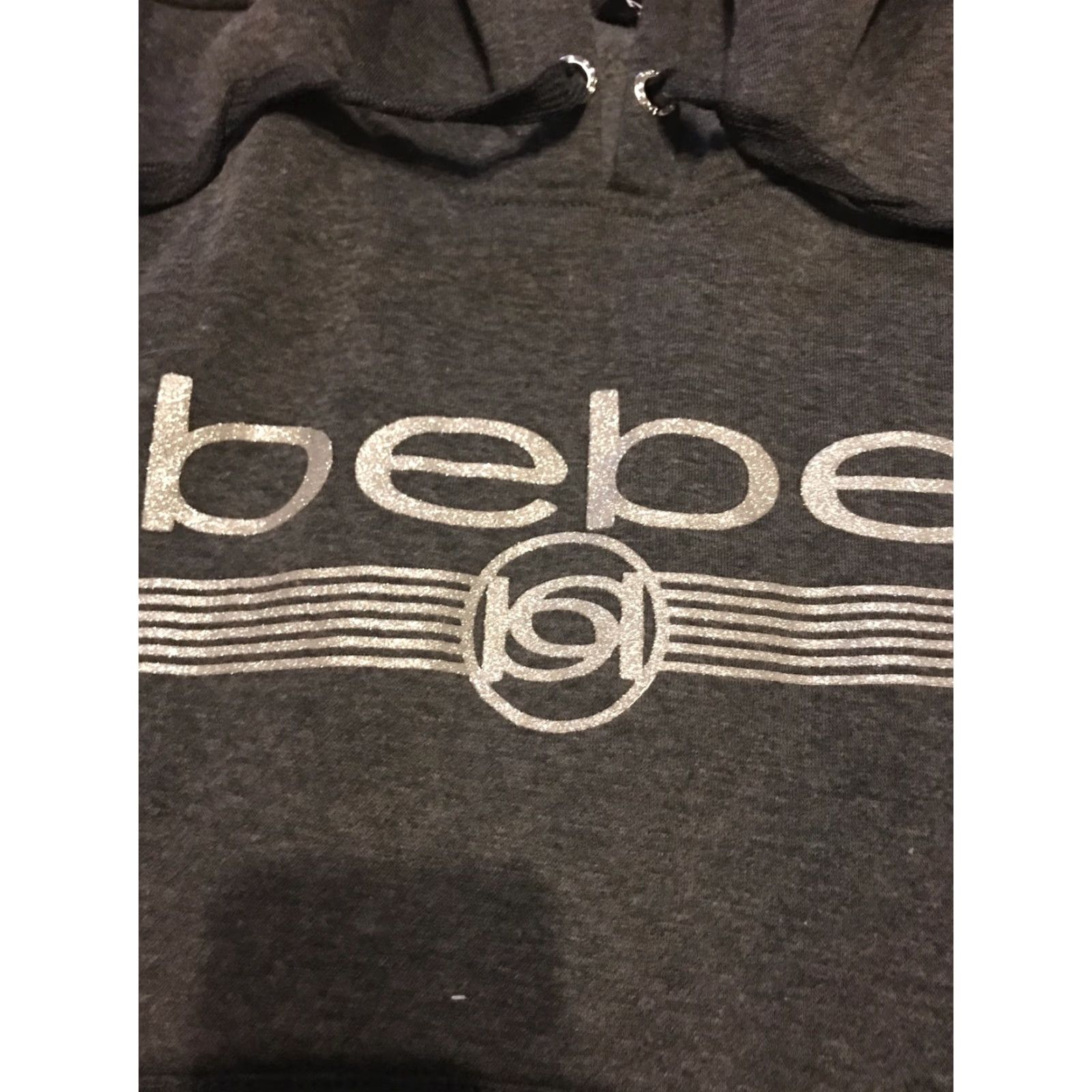 Bebe Bebe Sport Hoodie Women's Pullover Size L Gray Logo Solid Activewear Size L / US 10 / IT 46 - 2 Thumbnail
