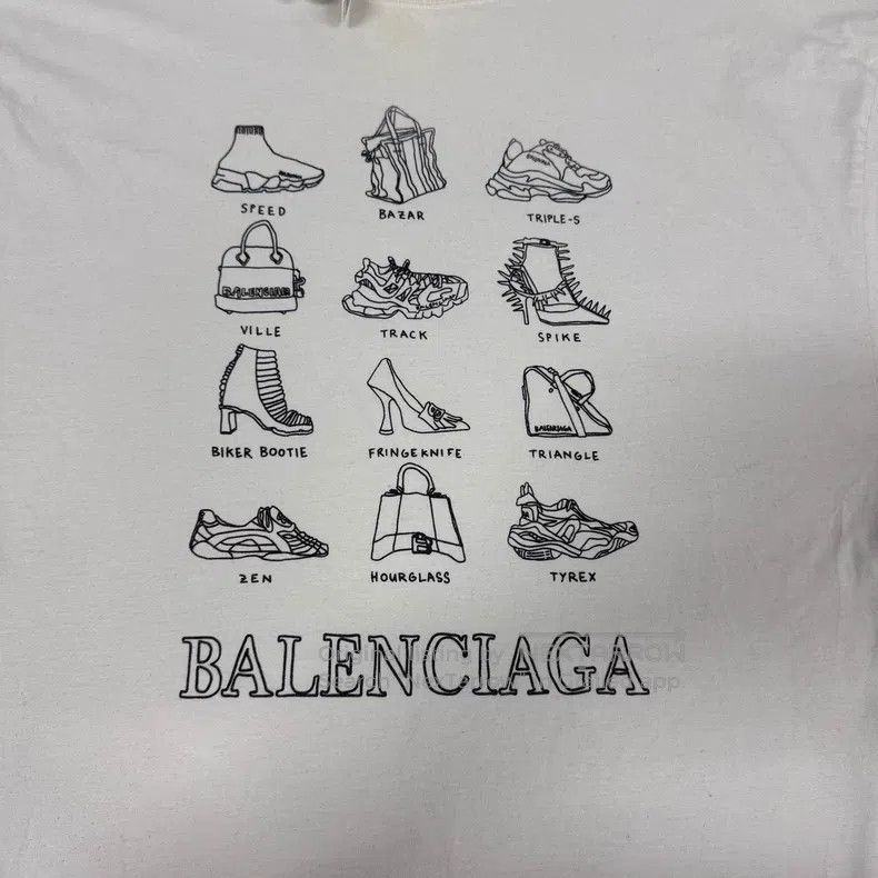 Balenciaga Balenciaga Logo Embellished Short Sleeve T-Shirt Size US XS / EU 42 / 0 - 4 Thumbnail