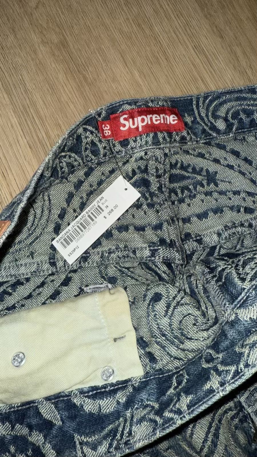 Supreme Supreme Bandana Jacquard Baggy Jeans Blue Size US 36 / EU 52 - 11 Thumbnail