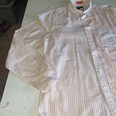 St. Johns Bay ST JOHN'S BAY Peach 2 tone stripe comfort stretch button fro Size US L / EU 52-54 / 3 - 5 Thumbnail