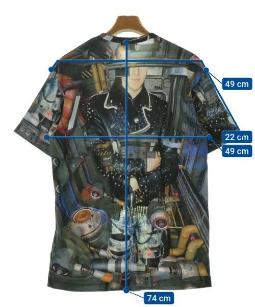 Comme des Garcons Homme Plus T-Shirt all-over pattern polyester short sleeve Black x Gray Size US L / EU 52-54 / 3 - 3 Thumbnail
