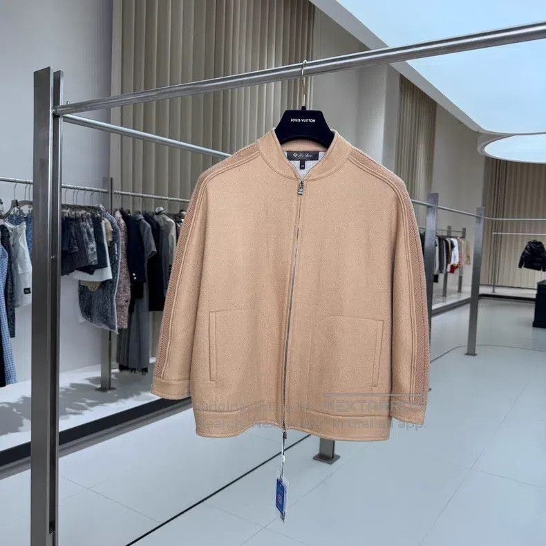 Loro Piana Loro Piana Khaki drop shoulder cashmere zipper coat Size XS / US 0-2 / IT 36-38 - 1 Thumbnail