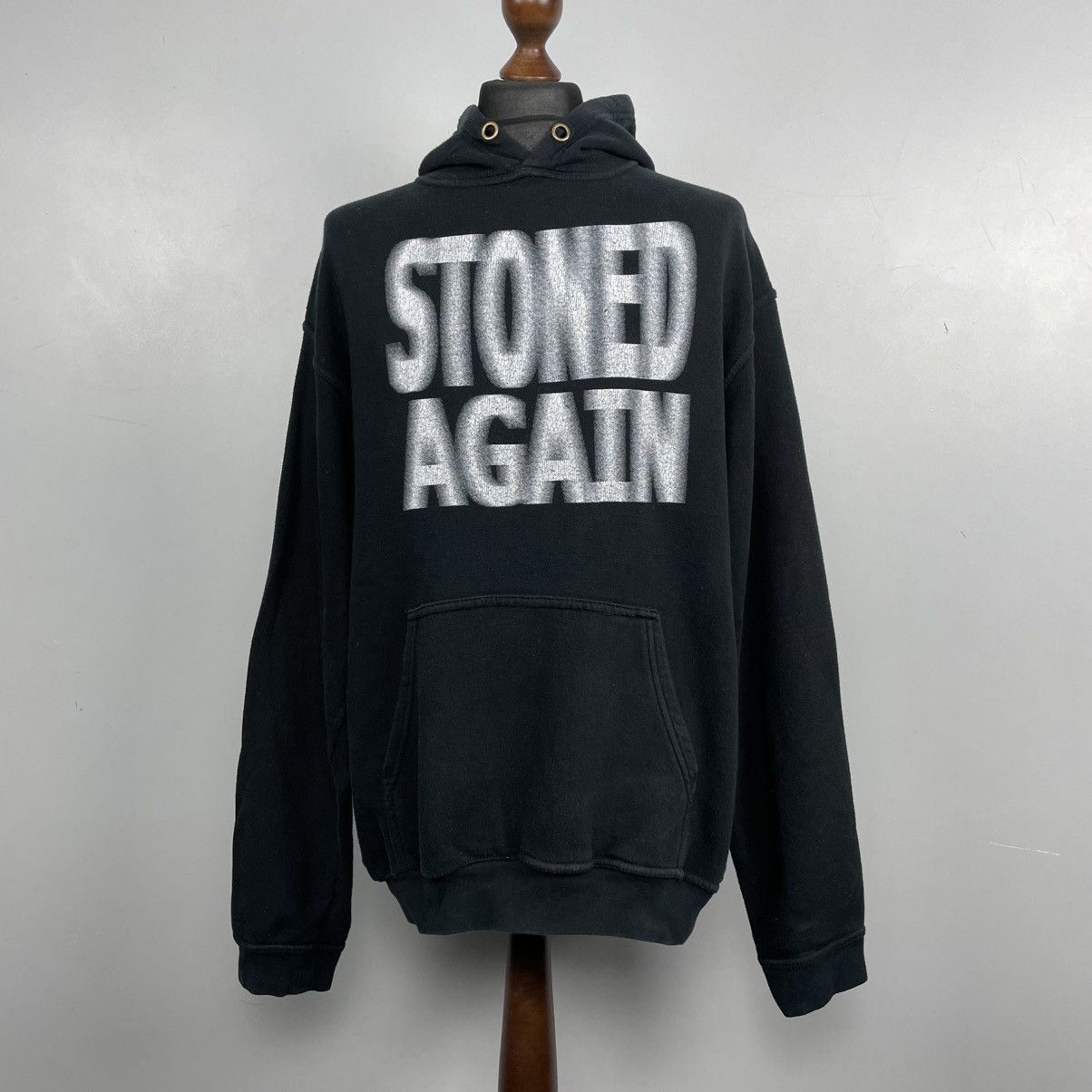 Vintage Vintage 90s Faded Stoned Again Humor Hoodie style Balenciaga Size US XL / EU 56 / 4 - 2 Thumbnail