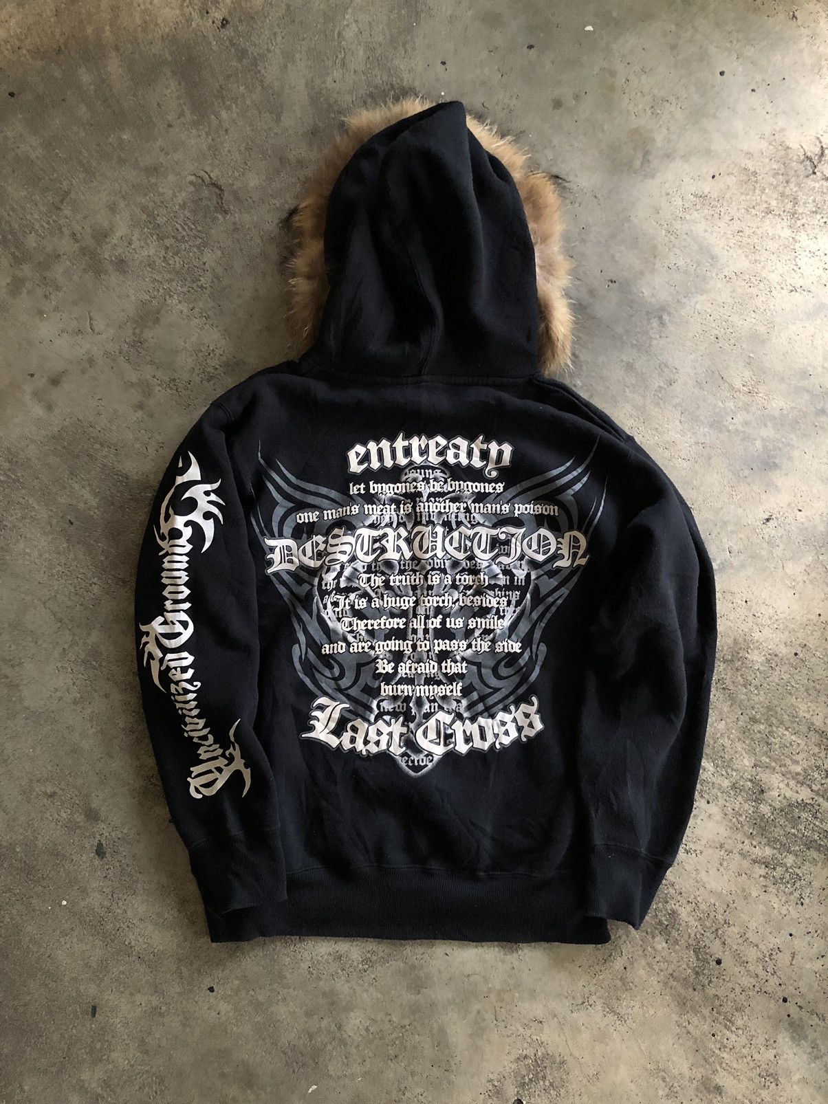 If Six Was Nine JAPANESE BEAUMERE FUR HOODIE POEM GOTHIC STYLE Size US M / EU 48-50 / 2 - 2 Thumbnail