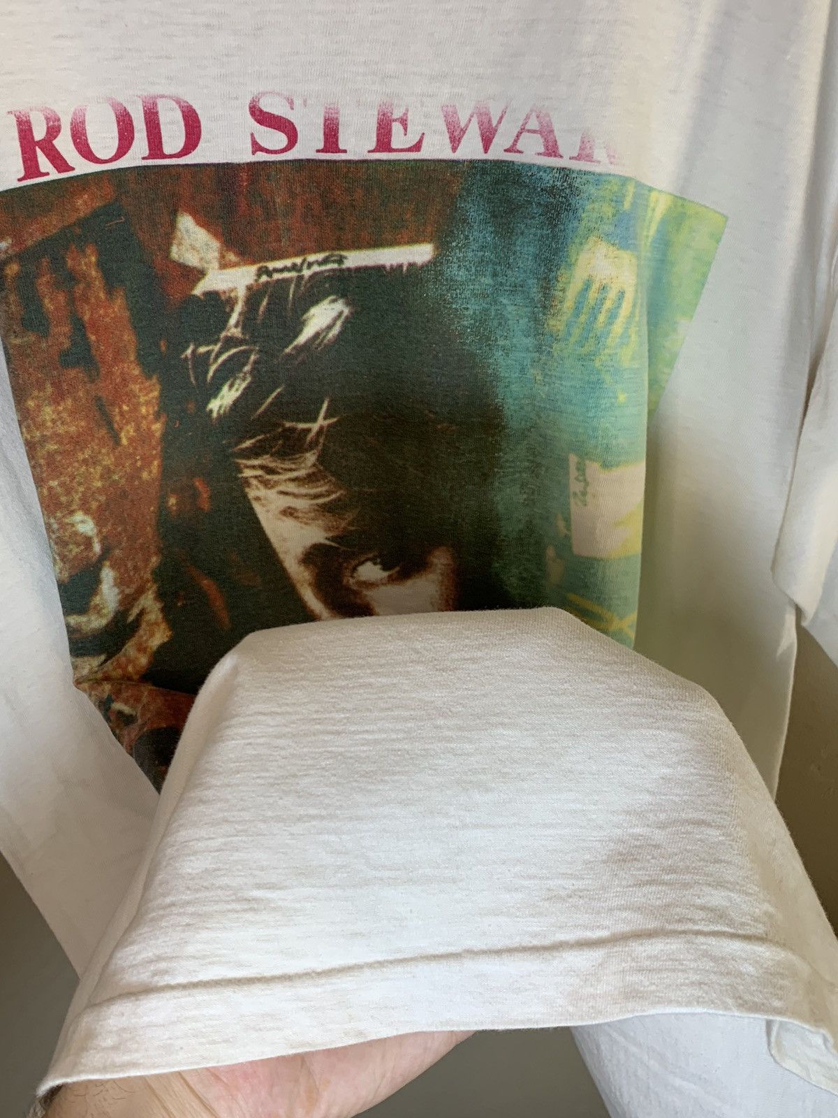 Band Tees × Vintage *RARE* Vintage 1991 Rod Stewart Vagabond Heart Tour T-Shirt Size US XL / EU 56 / 4 - 5 Thumbnail