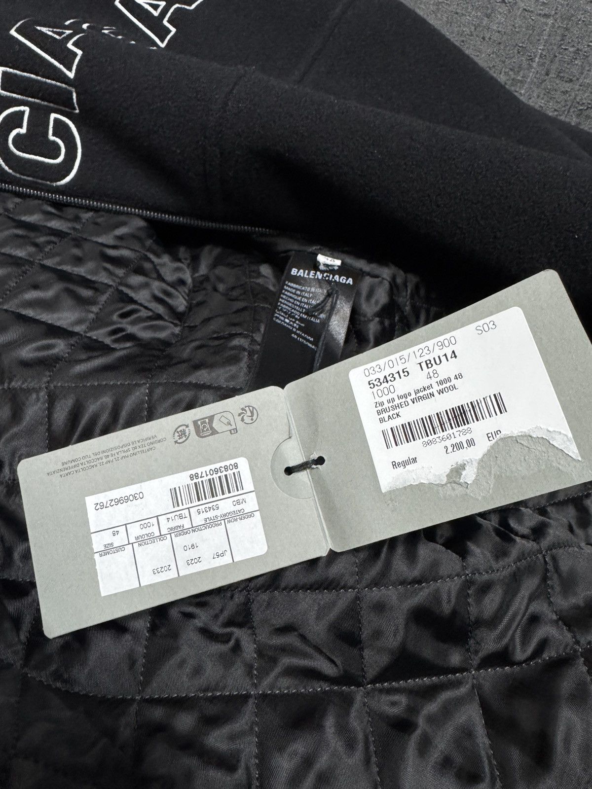 Balenciaga Balenciaga zip-up logo jacket wool Size US M / EU 48-50 / 2 - 4 Thumbnail