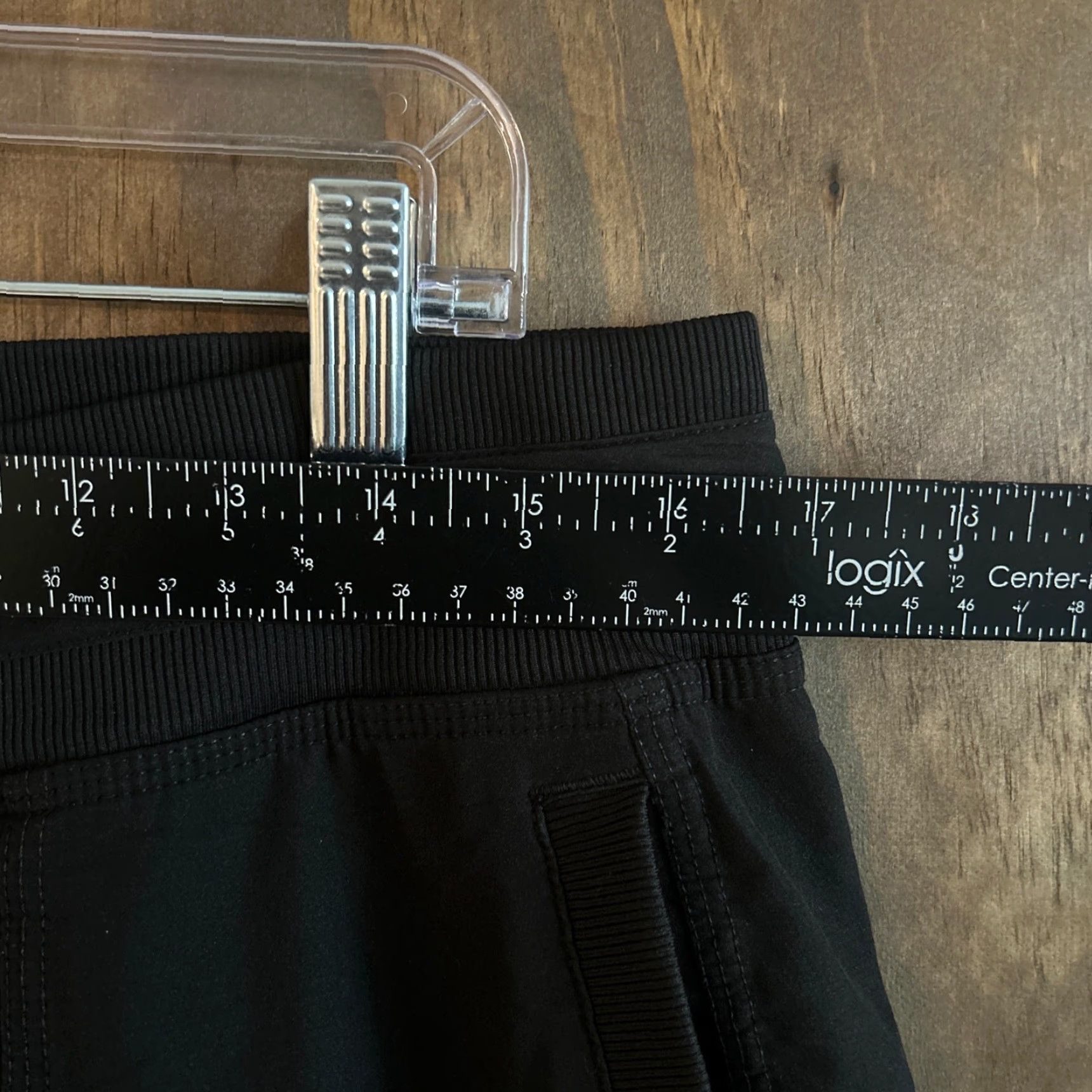 Vintage Unbranded Womens Pants Black High Rise Pull On Drawstring Lightweight 33 Waist Size 24" / US 00 / IT 34 - 4 Thumbnail