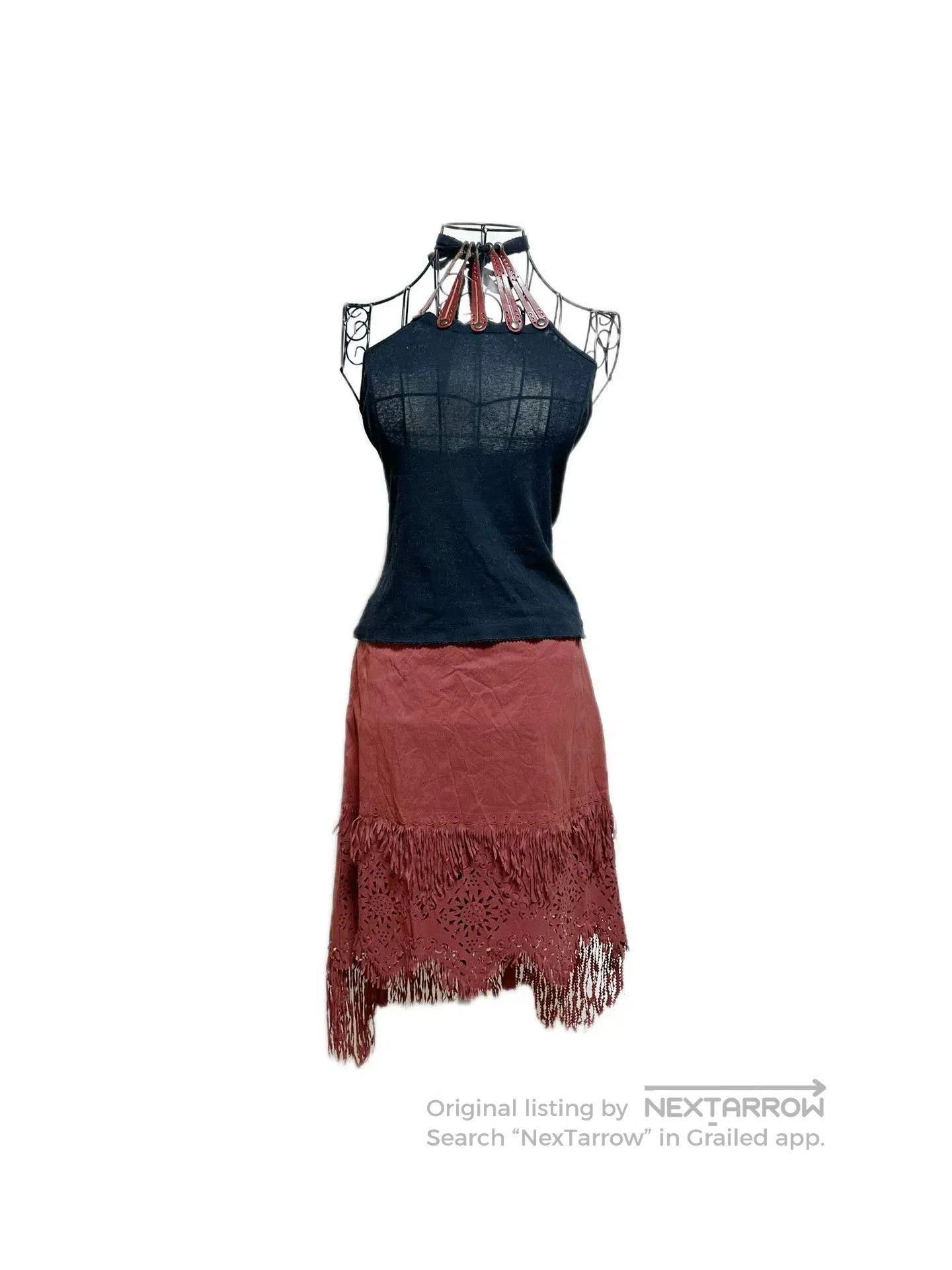 Jean Paul Gaultier Jean Paul Gaultier Cut-Out Fringe Skirt. Size 25" / US 0 / IT 36 - 3 Thumbnail