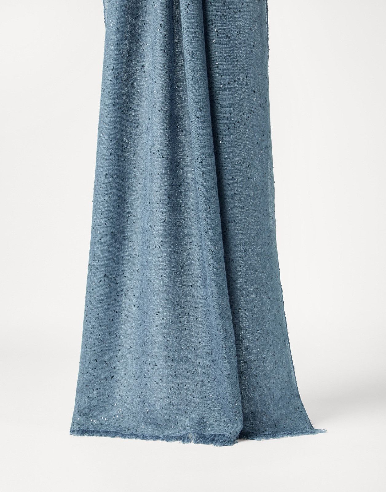 Brunello Cucinelli o1la1rc1a0326 Size: OS / Scarf in Blue Size ONE SIZE - 2 Thumbnail