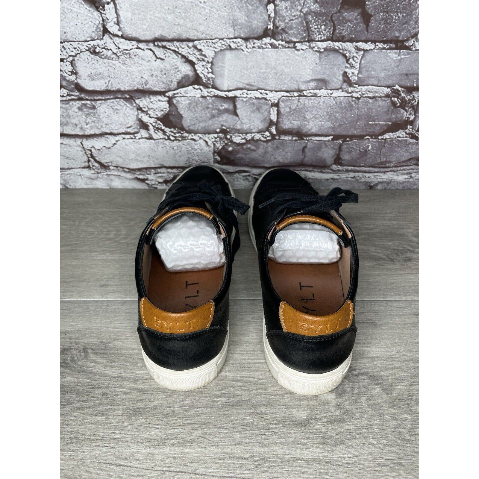 Other BYLT Everyday Shoes Black Leather Lace Up Casual Low Sneaker Size US 9 / EU 42 - 3 Thumbnail